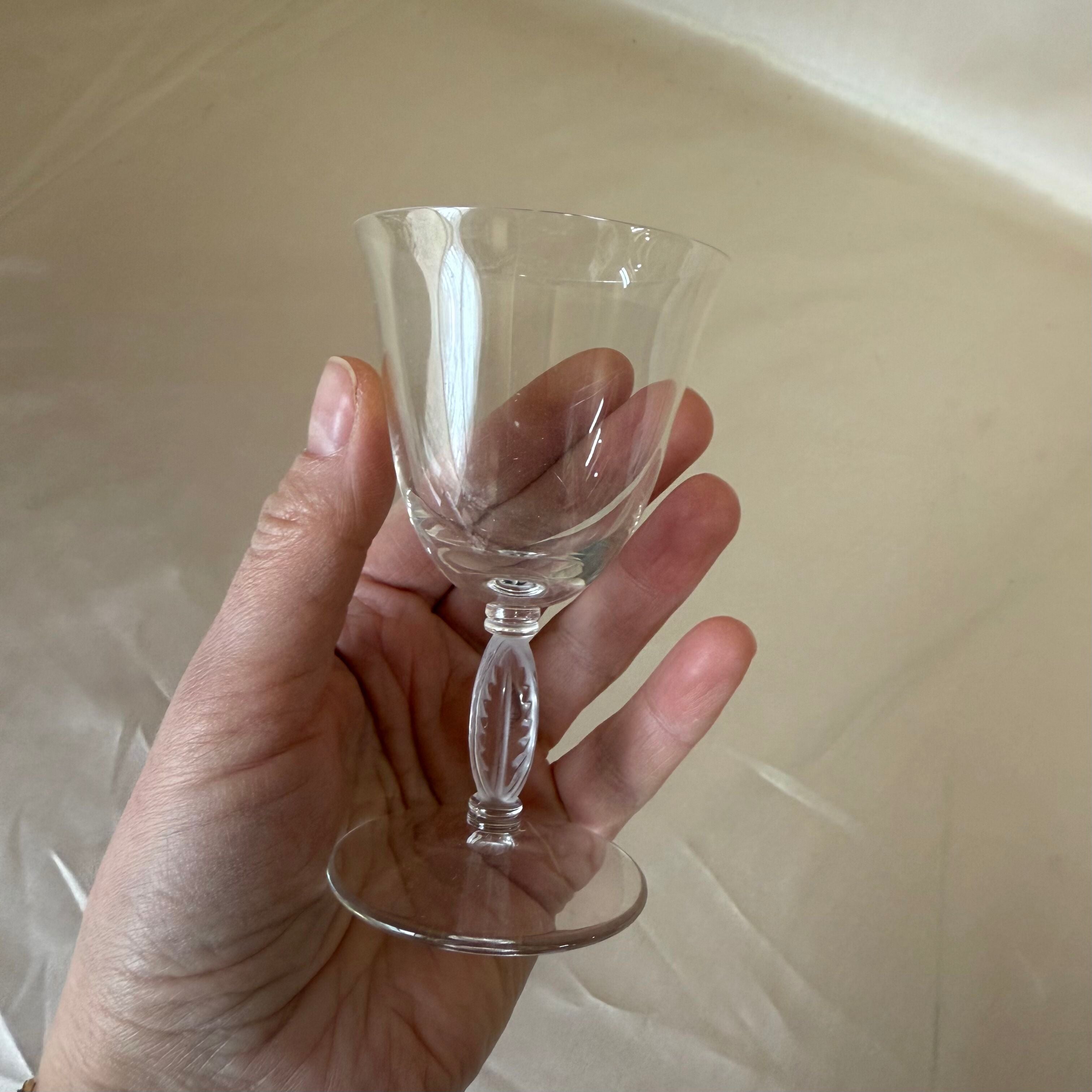 Lalique Fontainebleau Crystal Glass Set of 6
