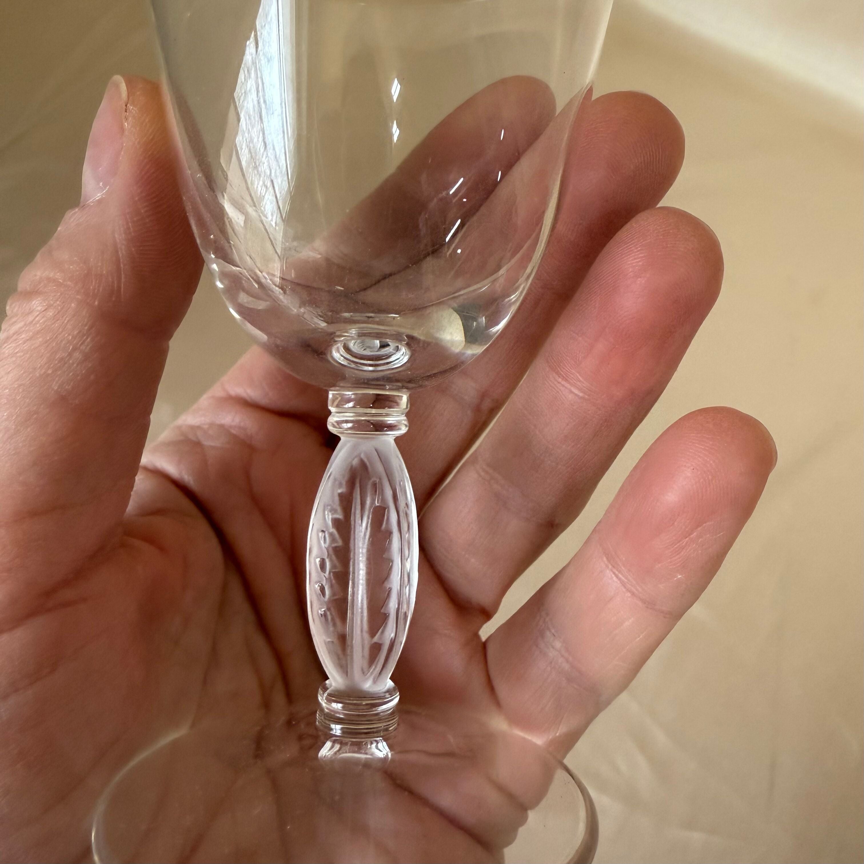 Lalique Fontainebleau Crystal Glass Set of 6