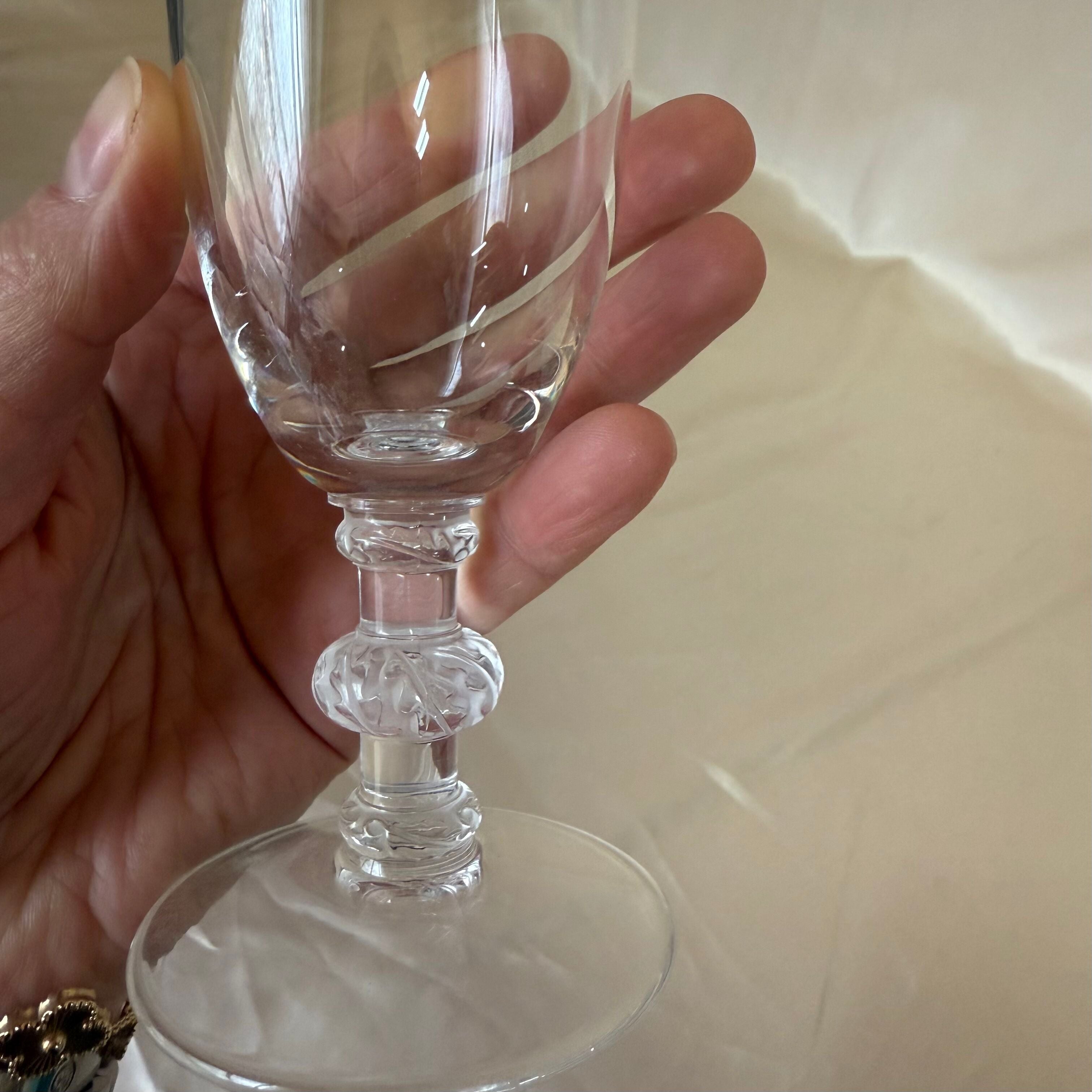Lalique Saint Hubert Champagne Glass Set of 6