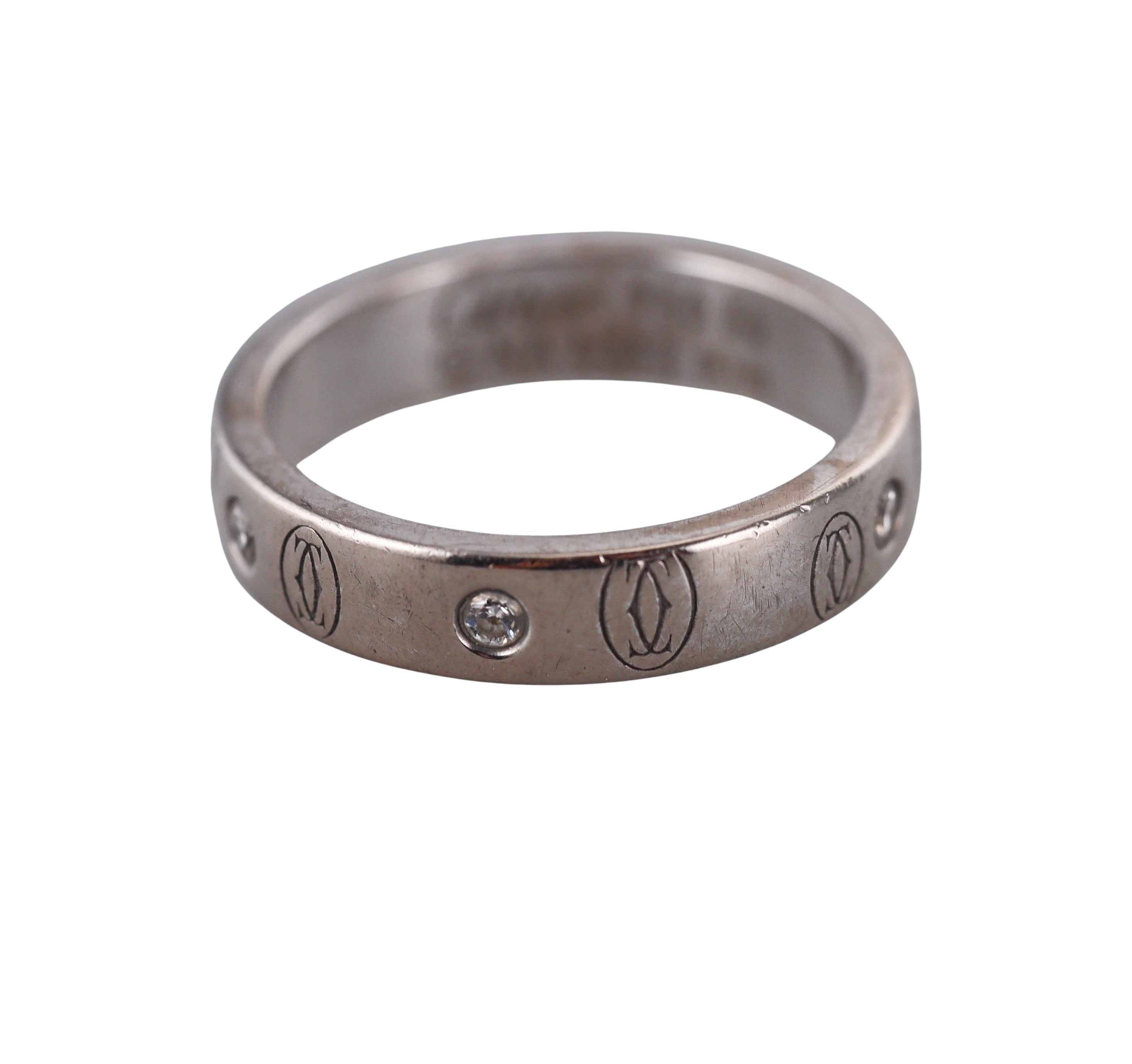 Cartier C de Cartier 18k Diamond Band Ring