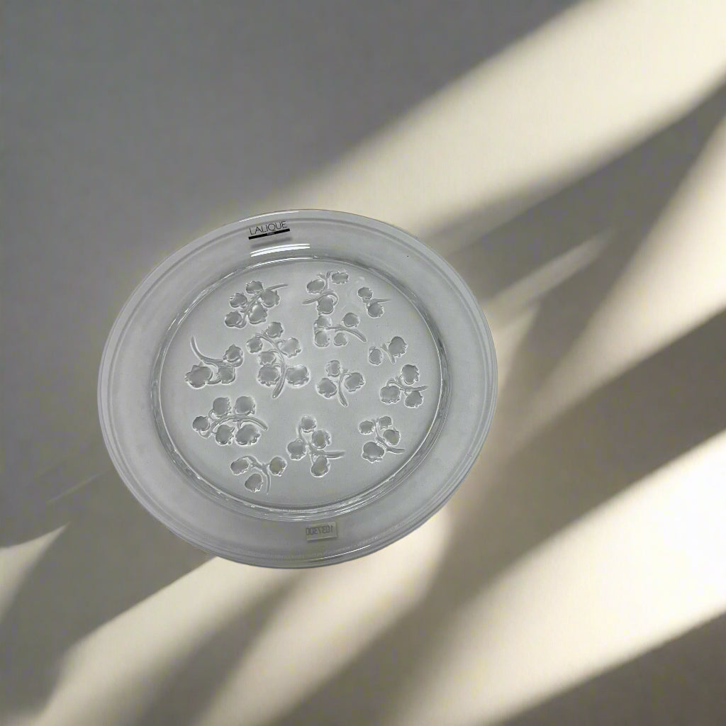 Lalique Crystal Assiette Dessert Plate Set of 2 1037200