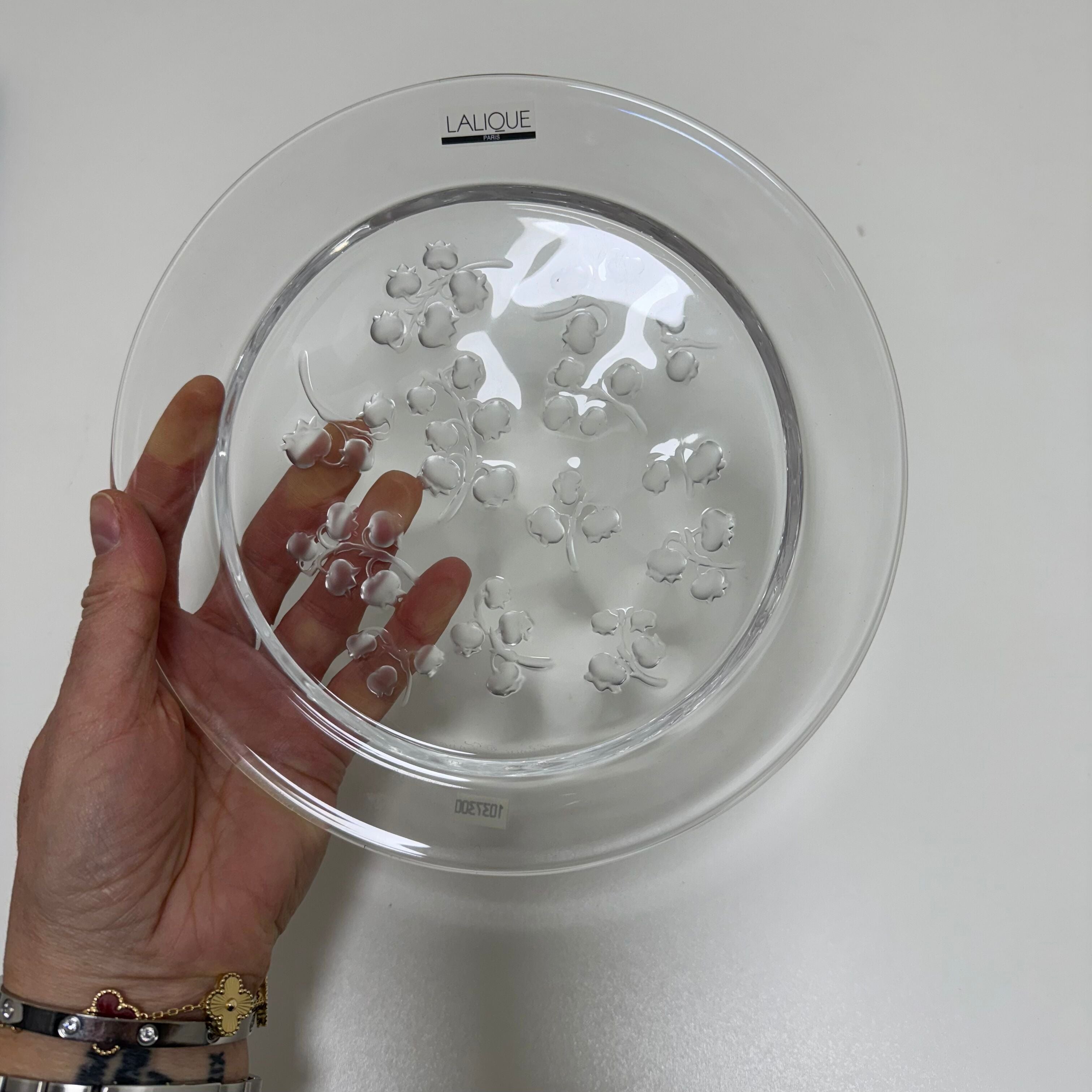 Lalique Crystal Assiette Dessert Plate Set of 2 1037300