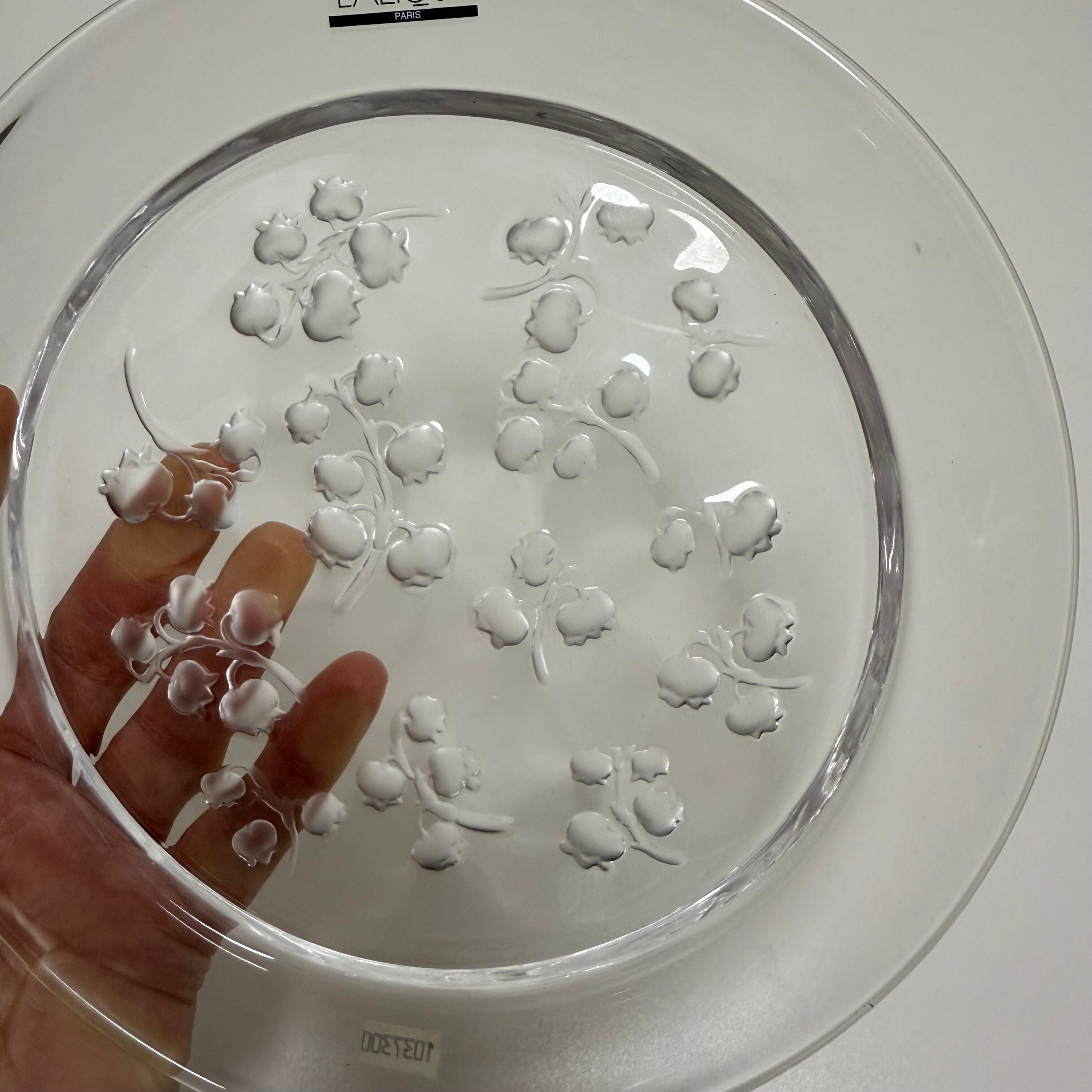 Lalique Crystal Assiette Dessert Plate Set of 2 1037300