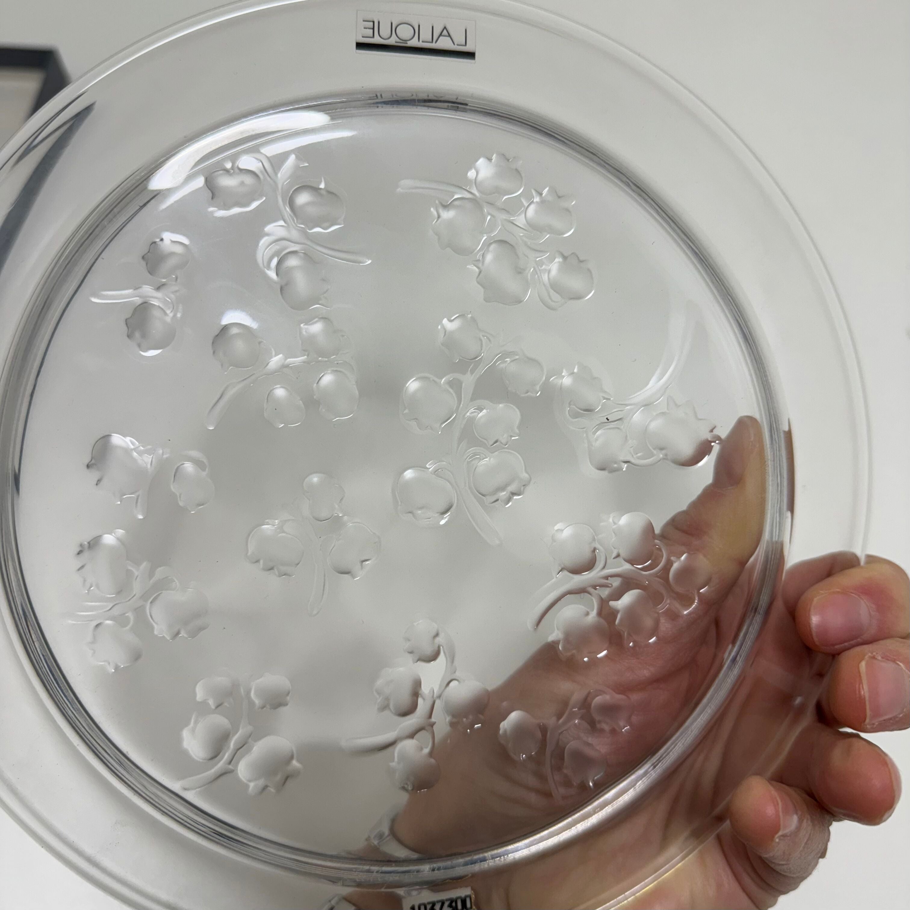 Lalique Crystal Assiette Dessert Plate Set of 2 1037300