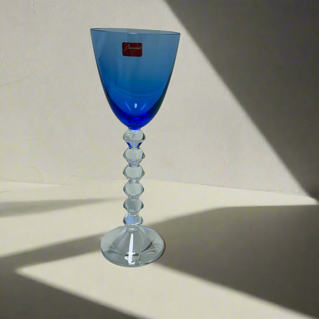 Baccarat Crystal Vega Rhine Wine Glass Light Blue 2100909
