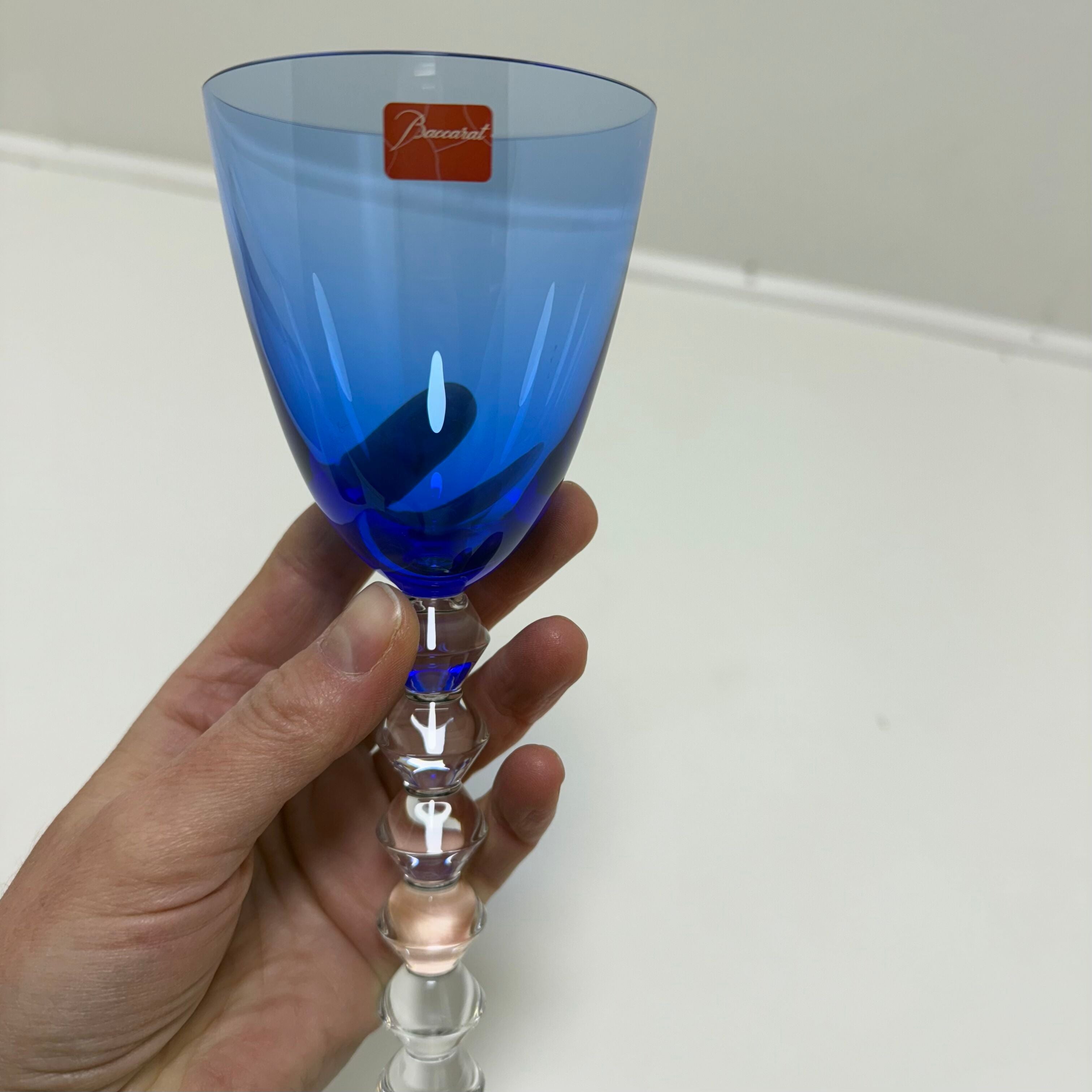Baccarat Crystal Vega Rhine Wine Glass Light Blue 2100909