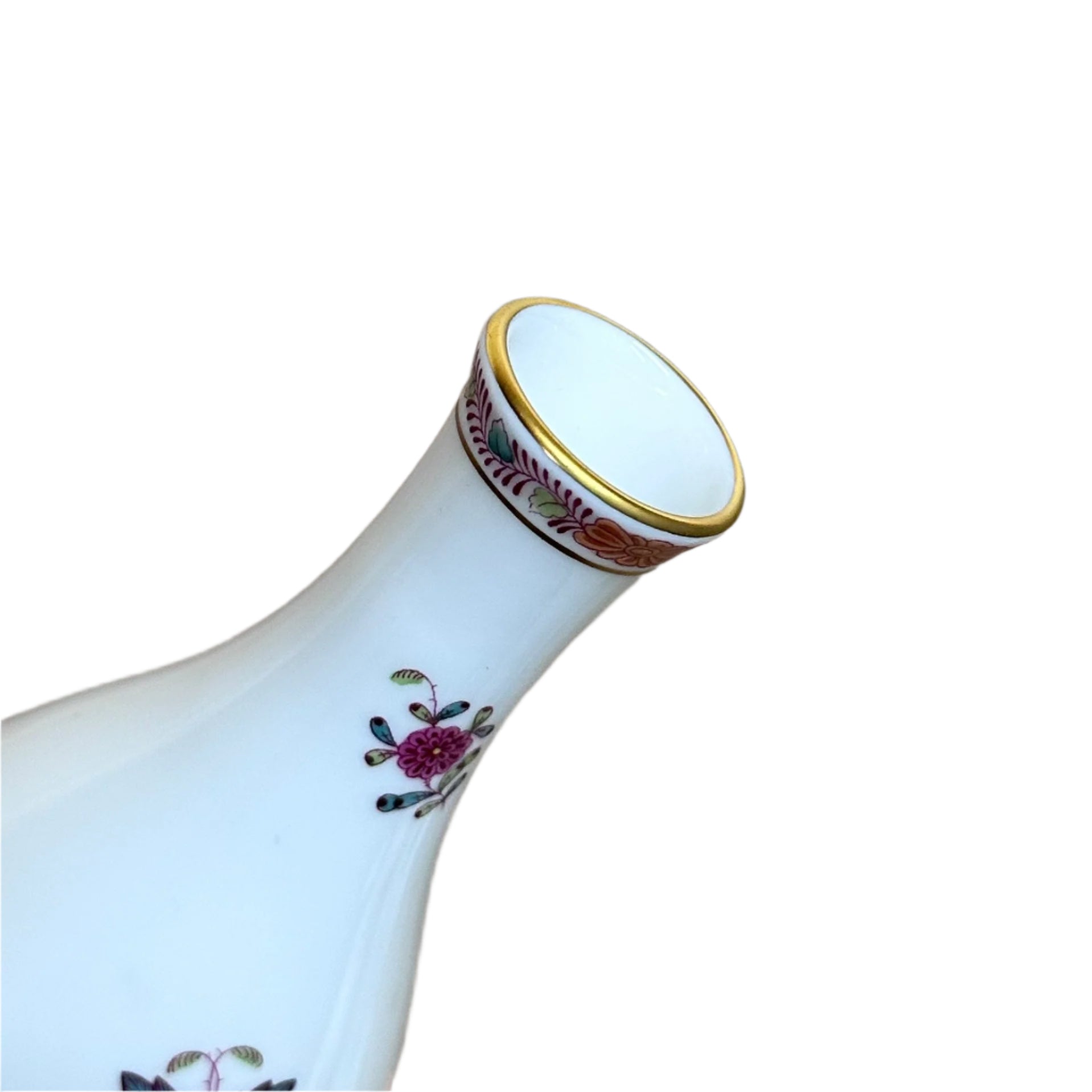 Herend Chinese Bouquet Multicolor Porcelain Small Vase 7052/AF