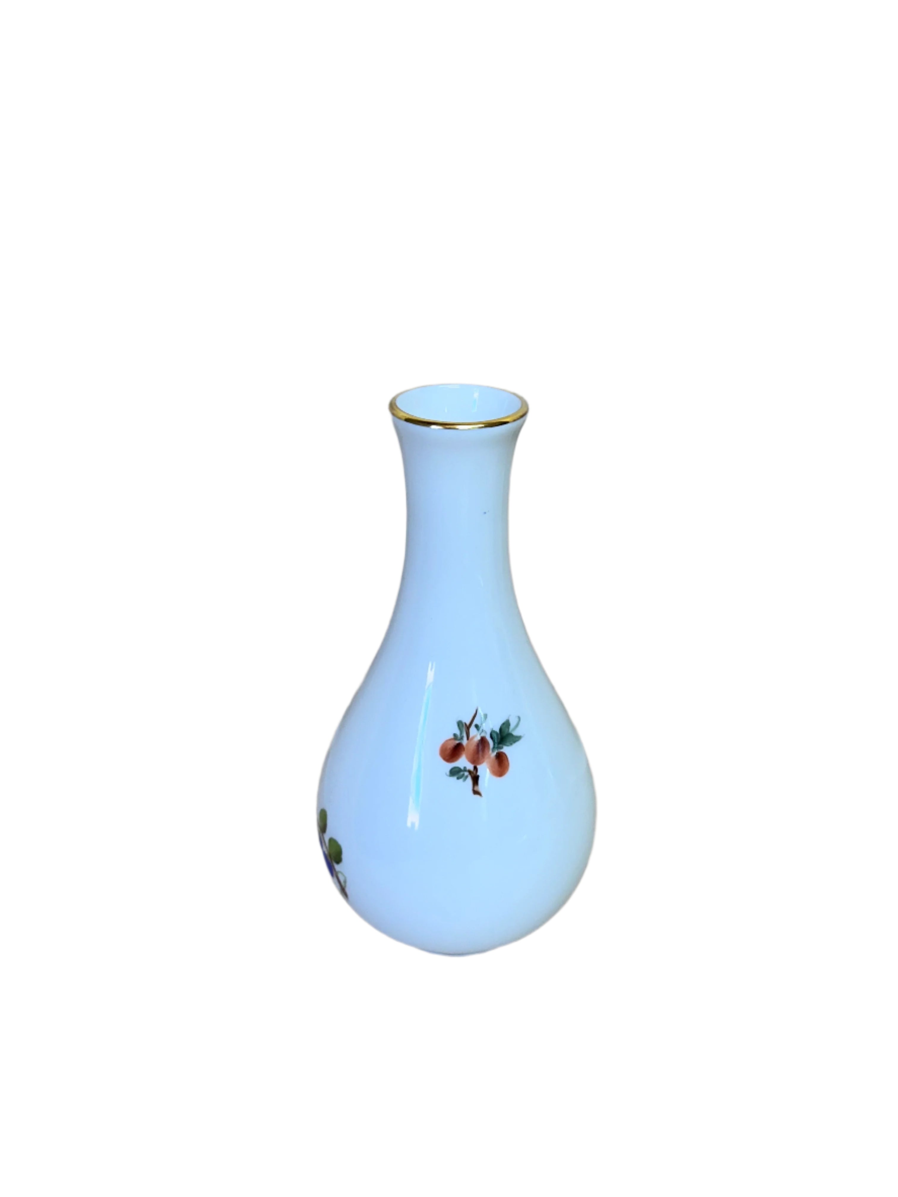 Herend Fruits and Flowers Porcelain Small Vase 7052/BFR