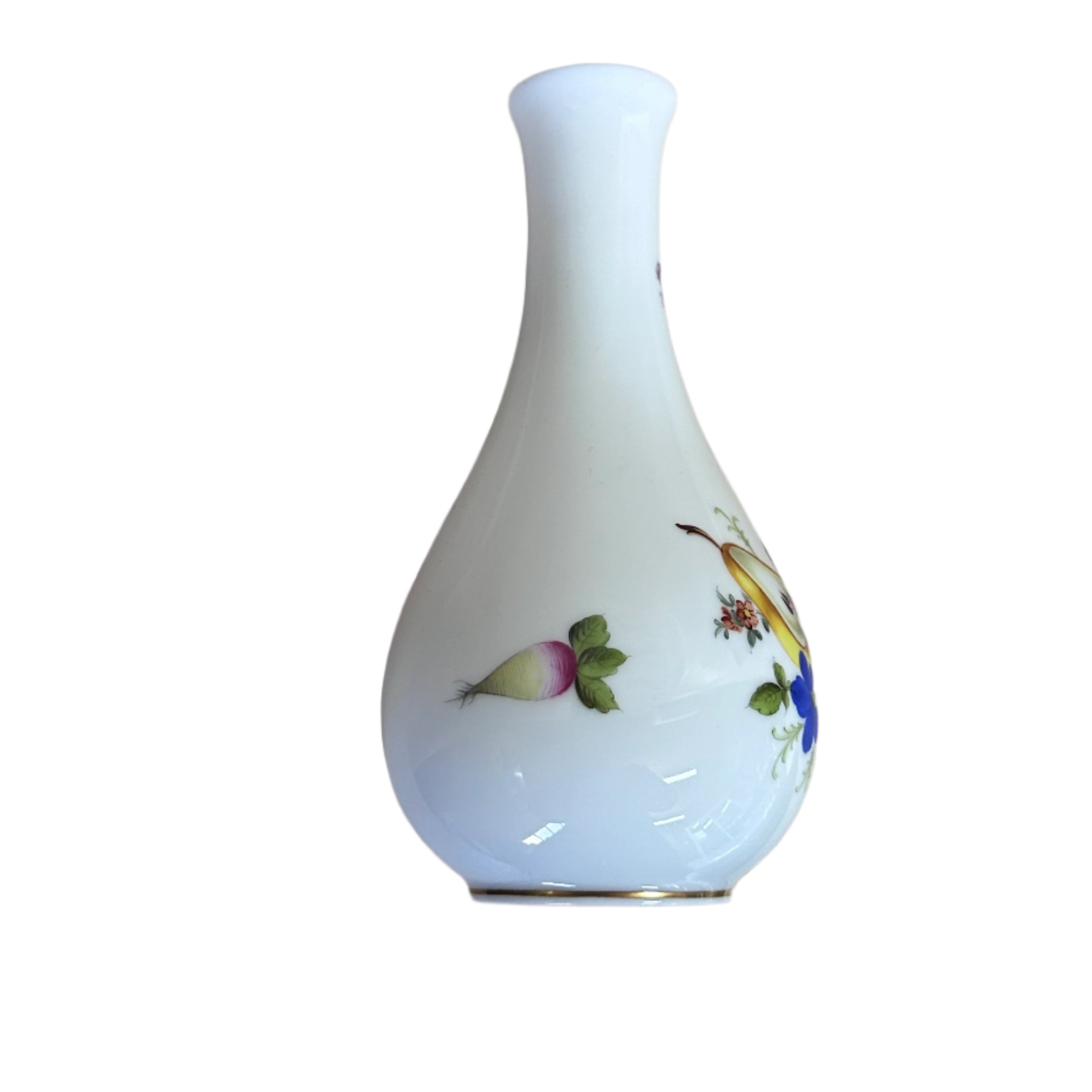 Herend Fruits and Flowers Porcelain Small Vase 7052/BFR