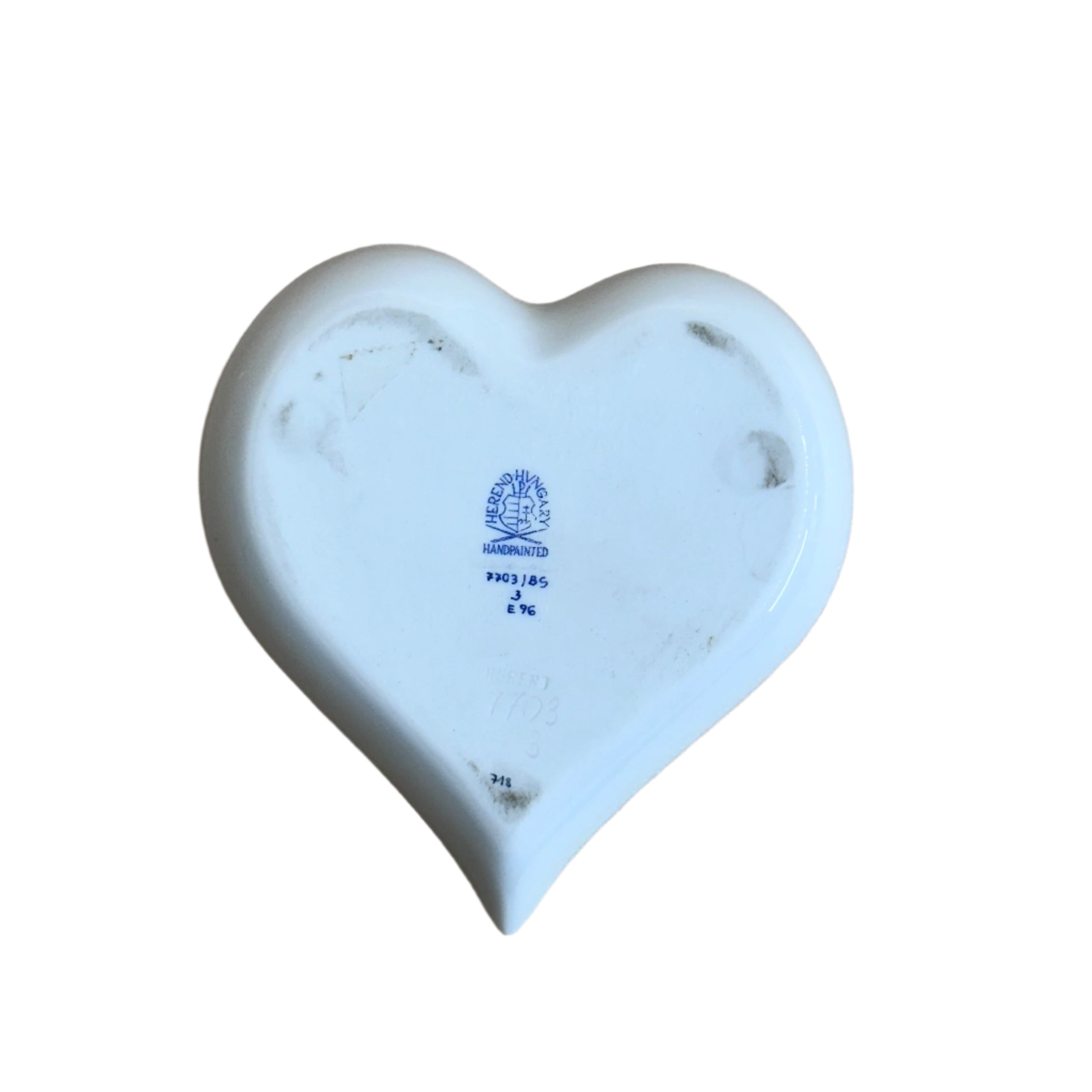 Herend Saxonian Bouquet Heart Shaped Tray 7703/BS