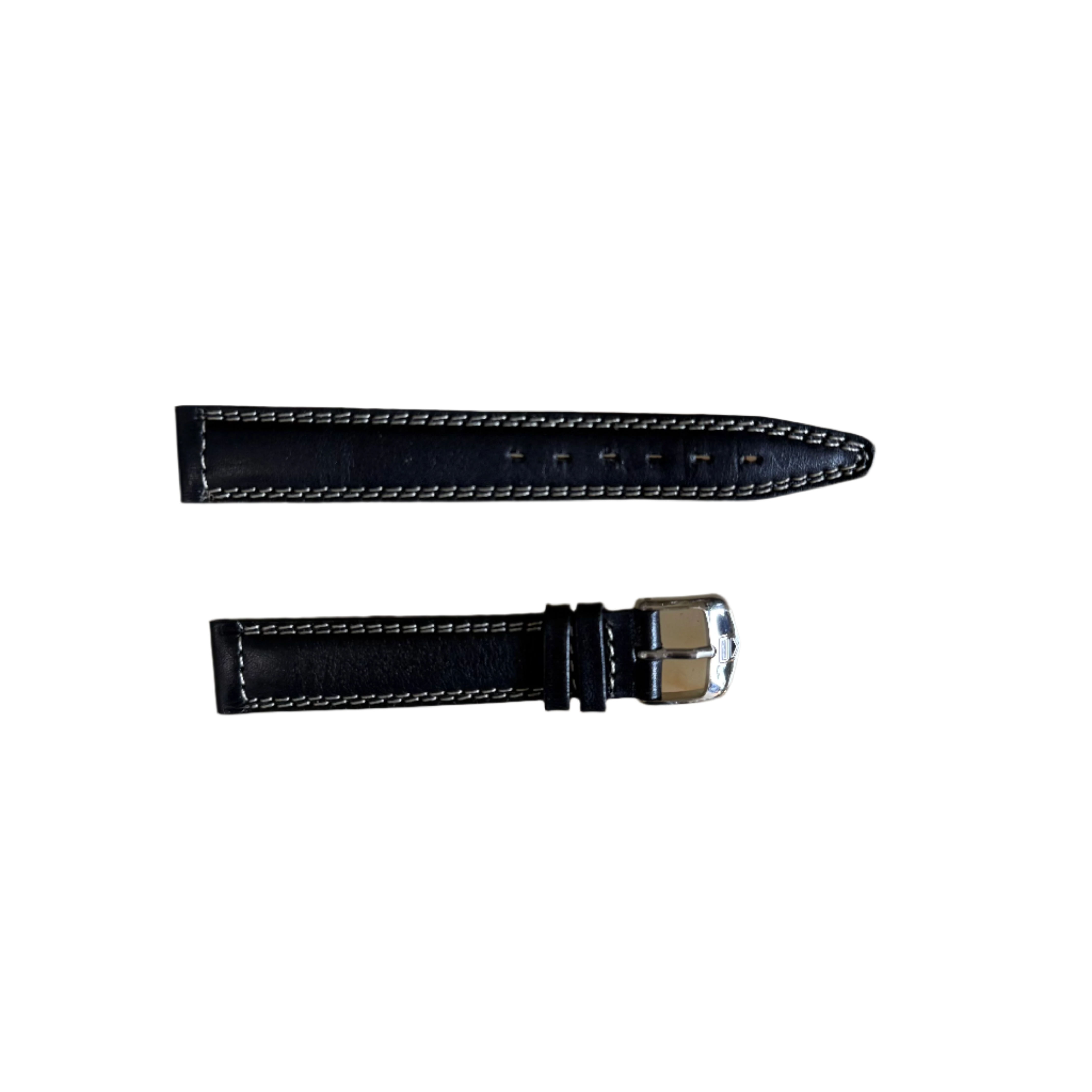 Authentic TAGHeuer Black Genuine Leather Watch Strap Band 15mm with Buckle