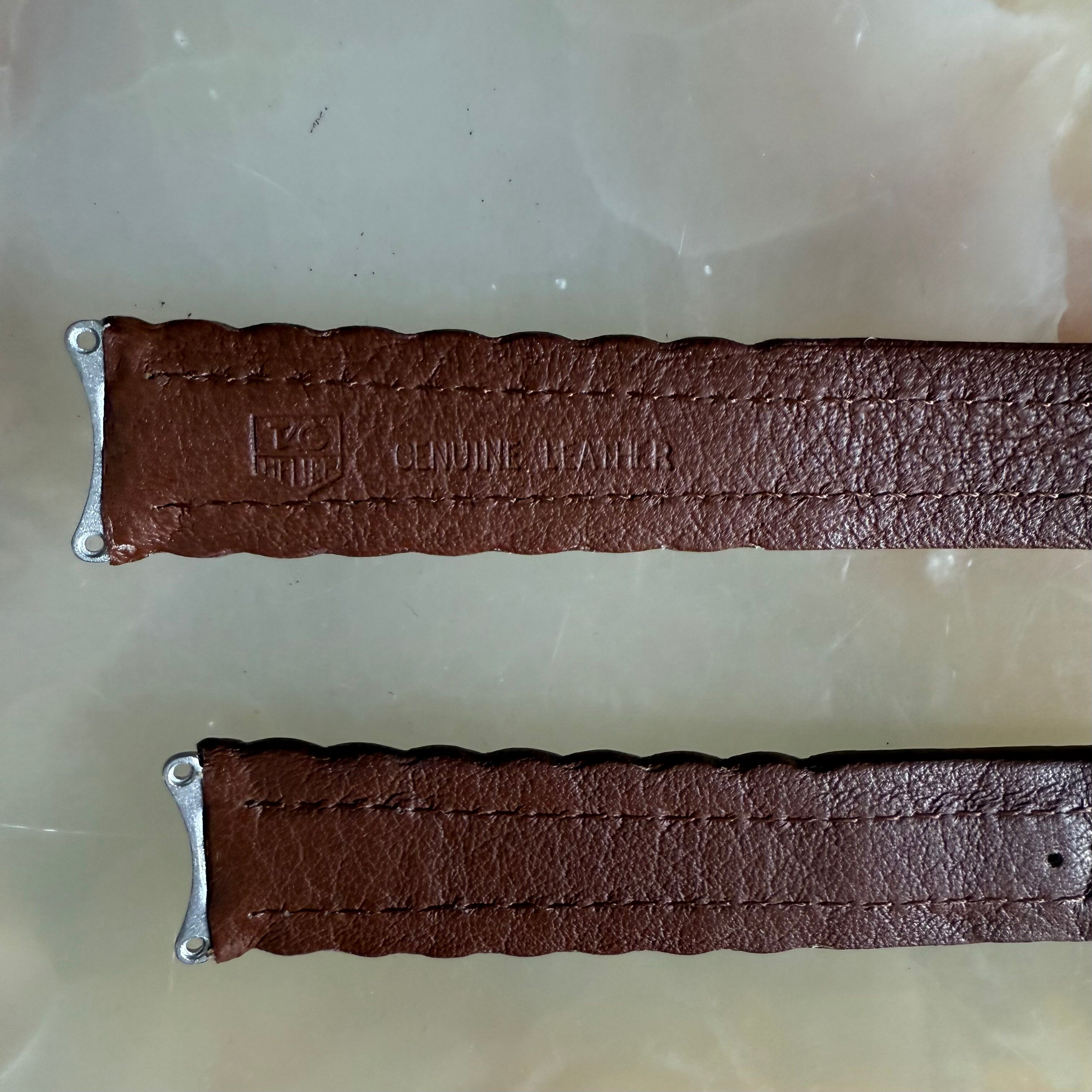 Authentic TAGHeuer Brown Leather Watch Strap Band 18mm FC6034