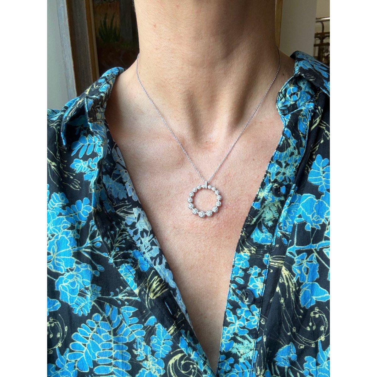 Memoire Bubbles 18k Gold Diamond Pendant Necklace
