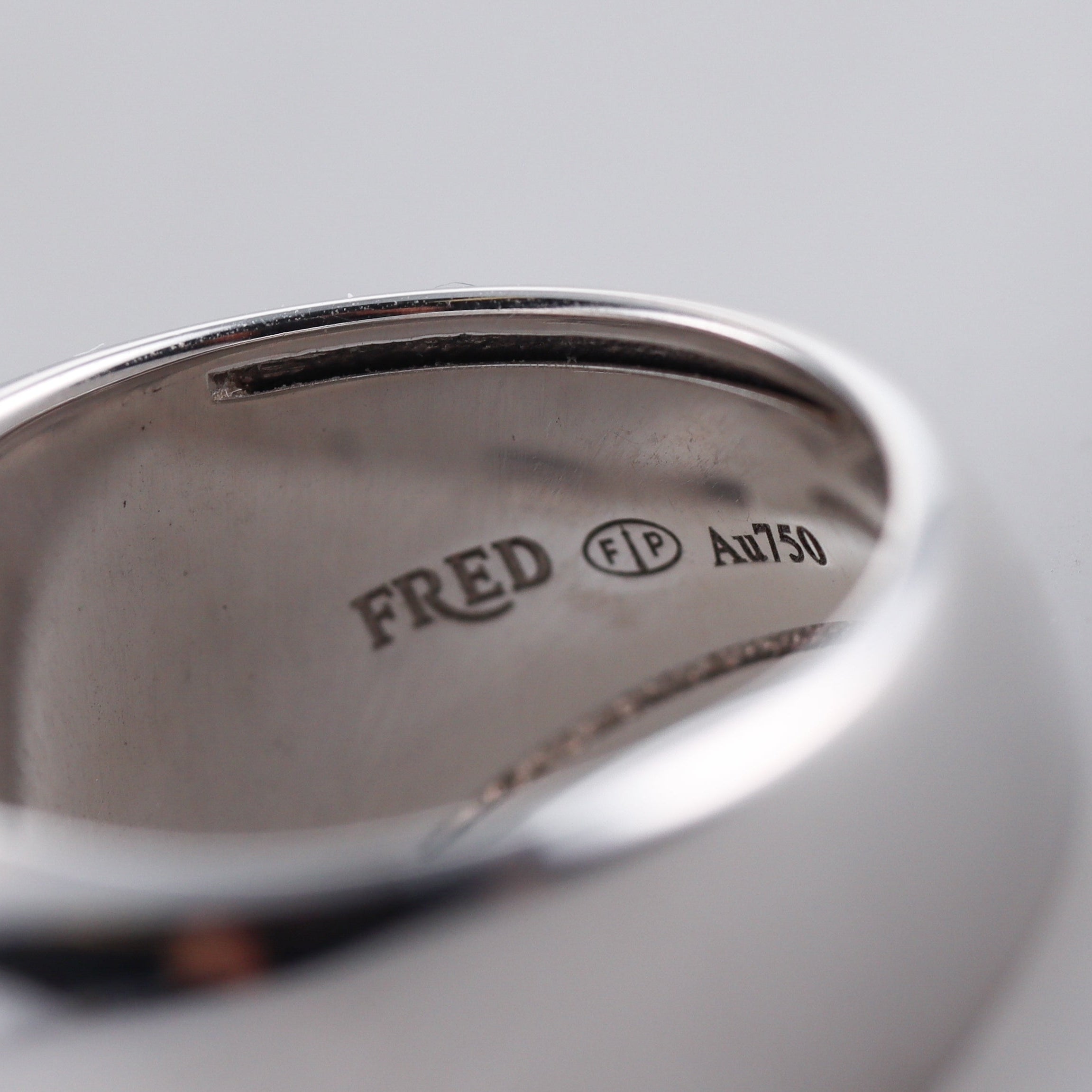 Fred Paris Pain de Sucre 18k White Gold Ring Large Model