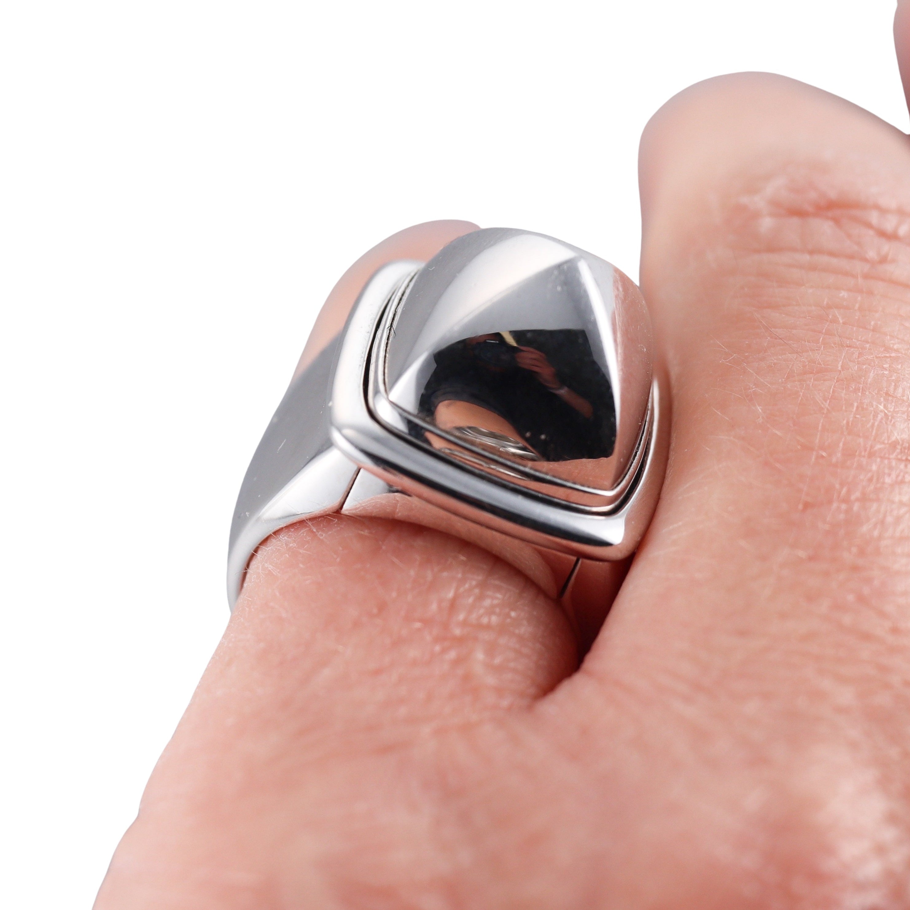 Fred Paris Pain de Sucre 18k White Gold Ring Large Model