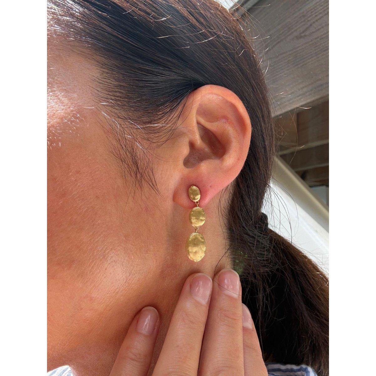 Marco Bicego Siviglia 18K Three-Drop Earrings