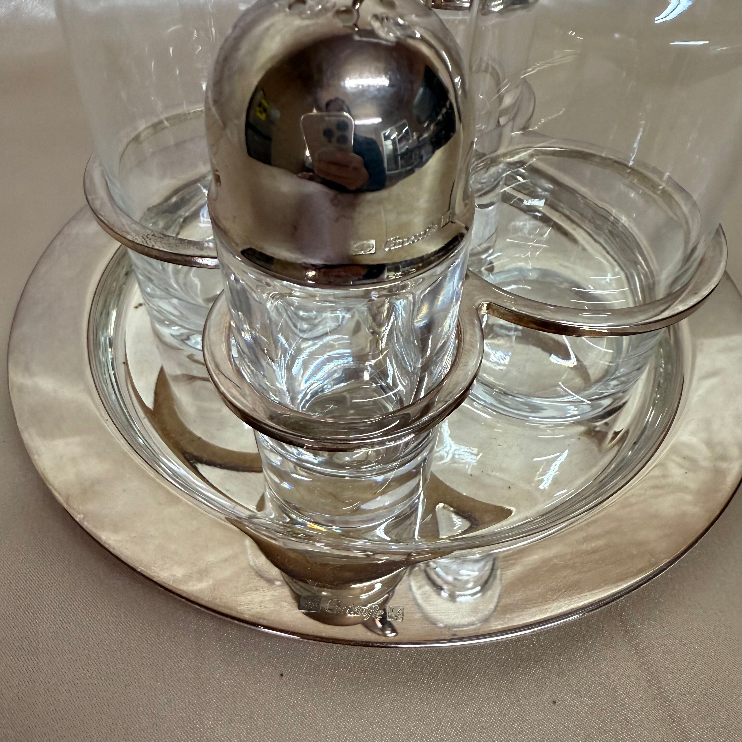 Christofle Vertigo Silver Plated Condiment Cruet Set B0392813002