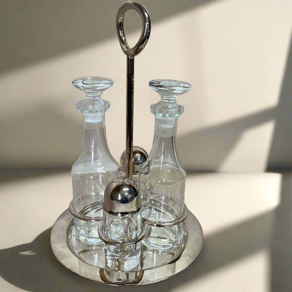 Christofle Vertigo Silver Plated Condiment Cruet Set B0392813002