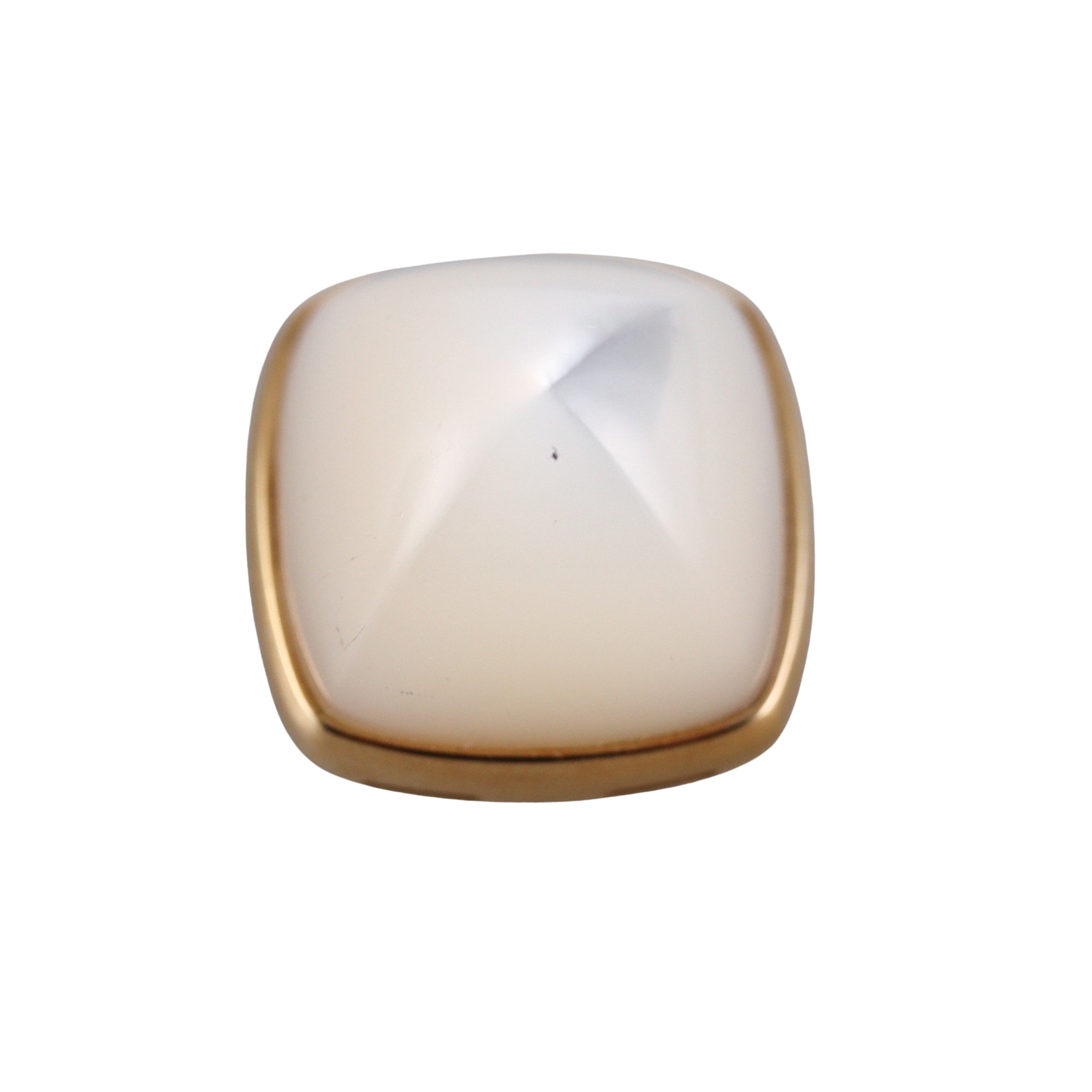 Fred Paris Pain de Sucre 18k Yellow Gold Mother of Pearl Cabochon Ring Top