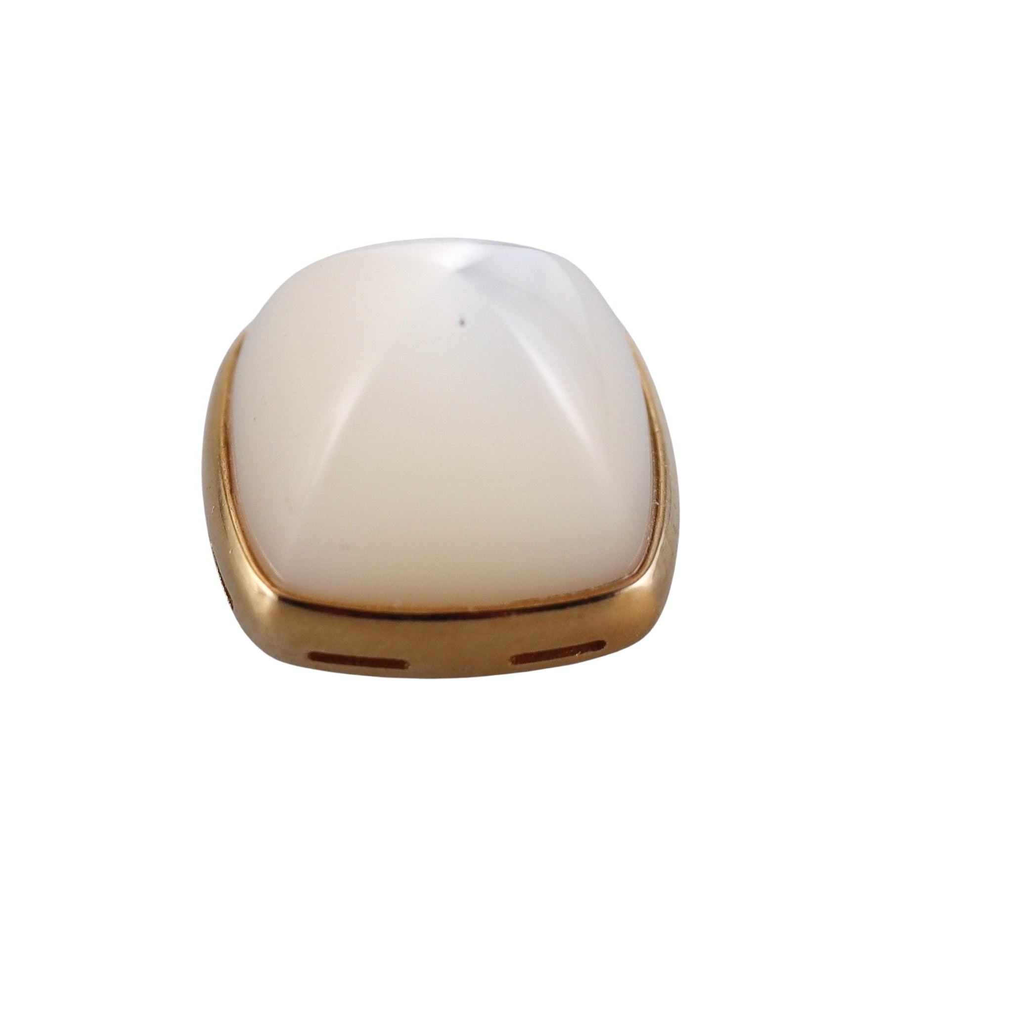 Fred Paris Pain de Sucre 18k Yellow Gold Mother of Pearl Cabochon Ring Top