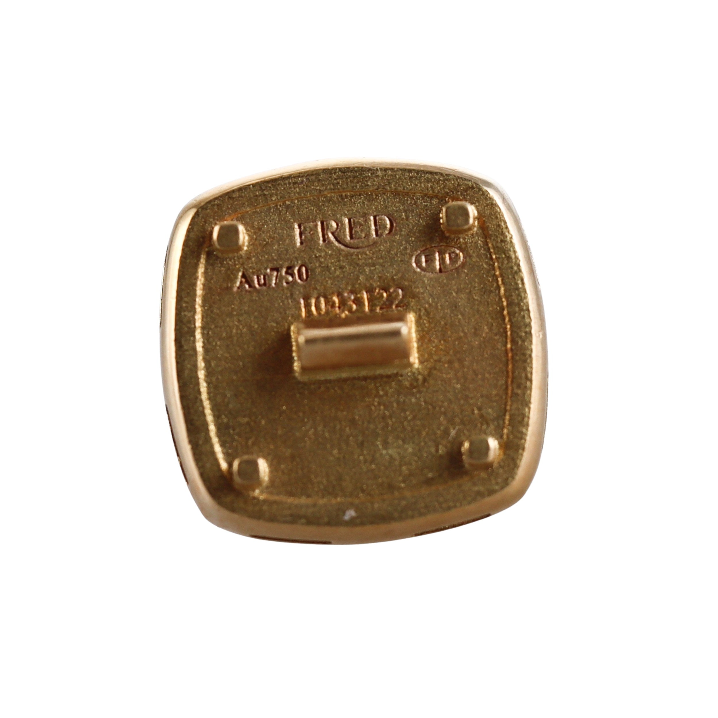 Fred Paris Pain de Sucre 18k Yellow Gold Mother of Pearl Cabochon Ring Top