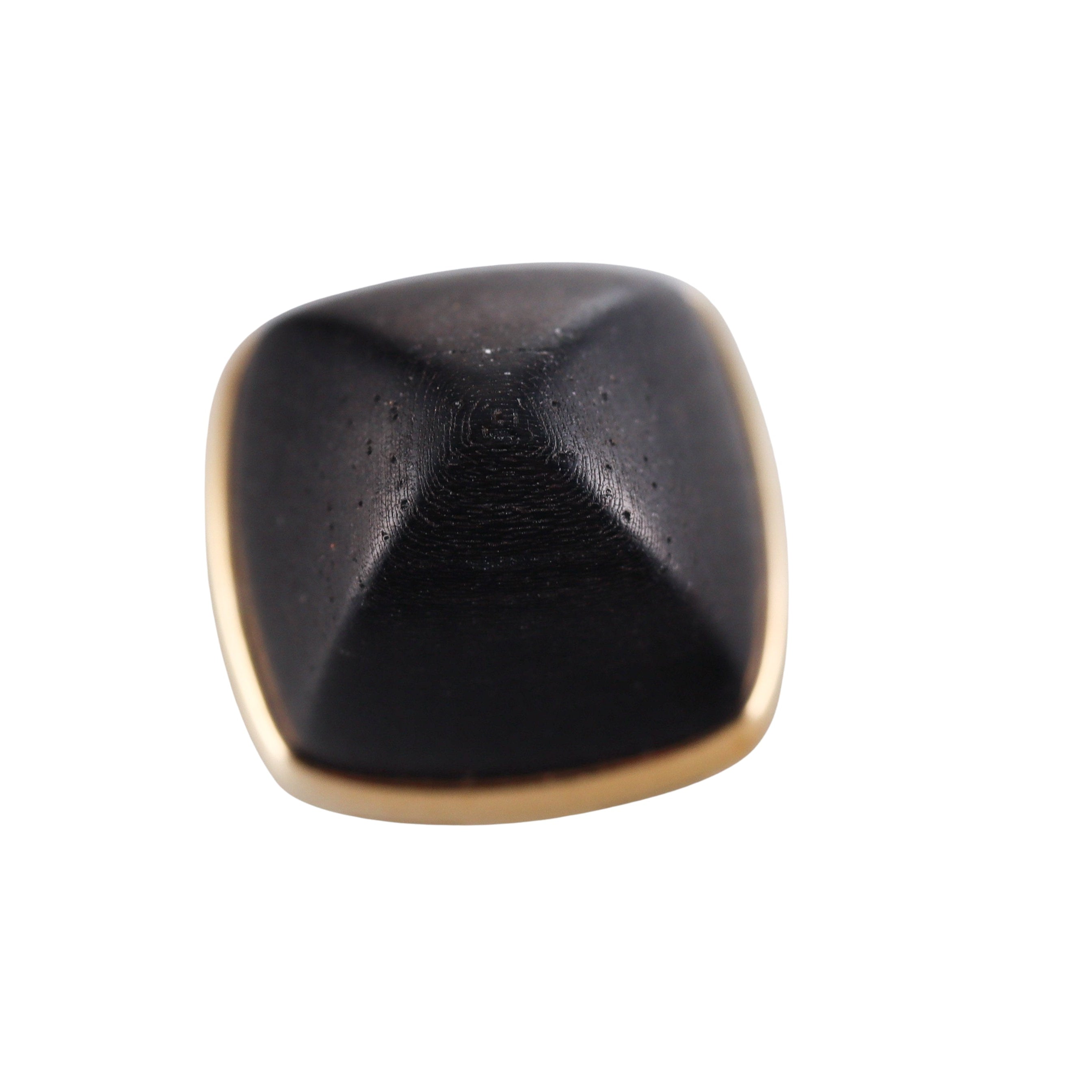 Fred Paris Pain de Sucre 18k Yellow Gold Ebony Cabochon Ring Top