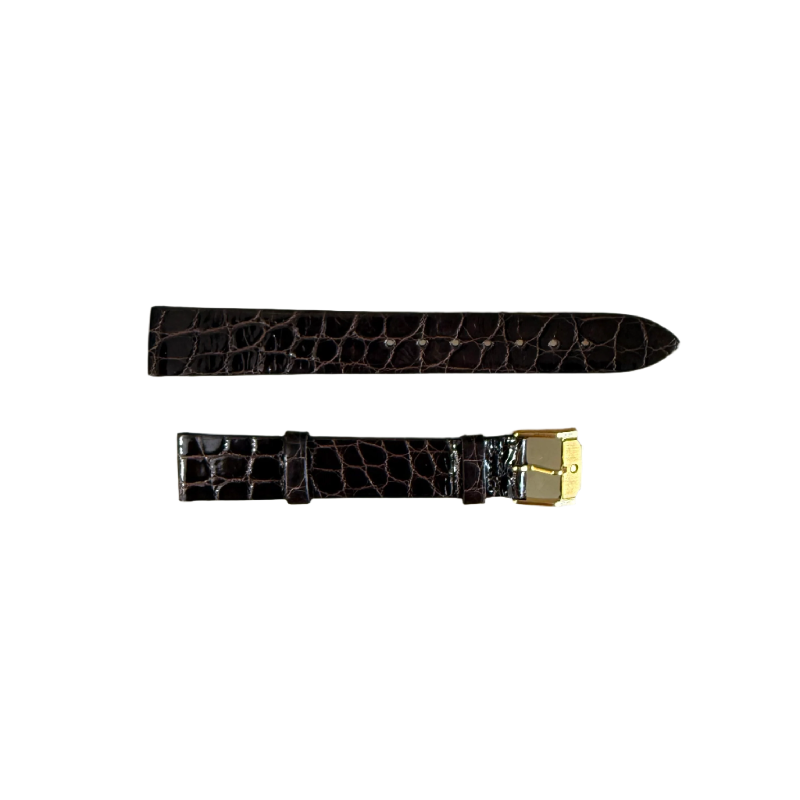 Authentic Movado Brown Crocodile Watch Strap Band 15mm with Buckle 1491