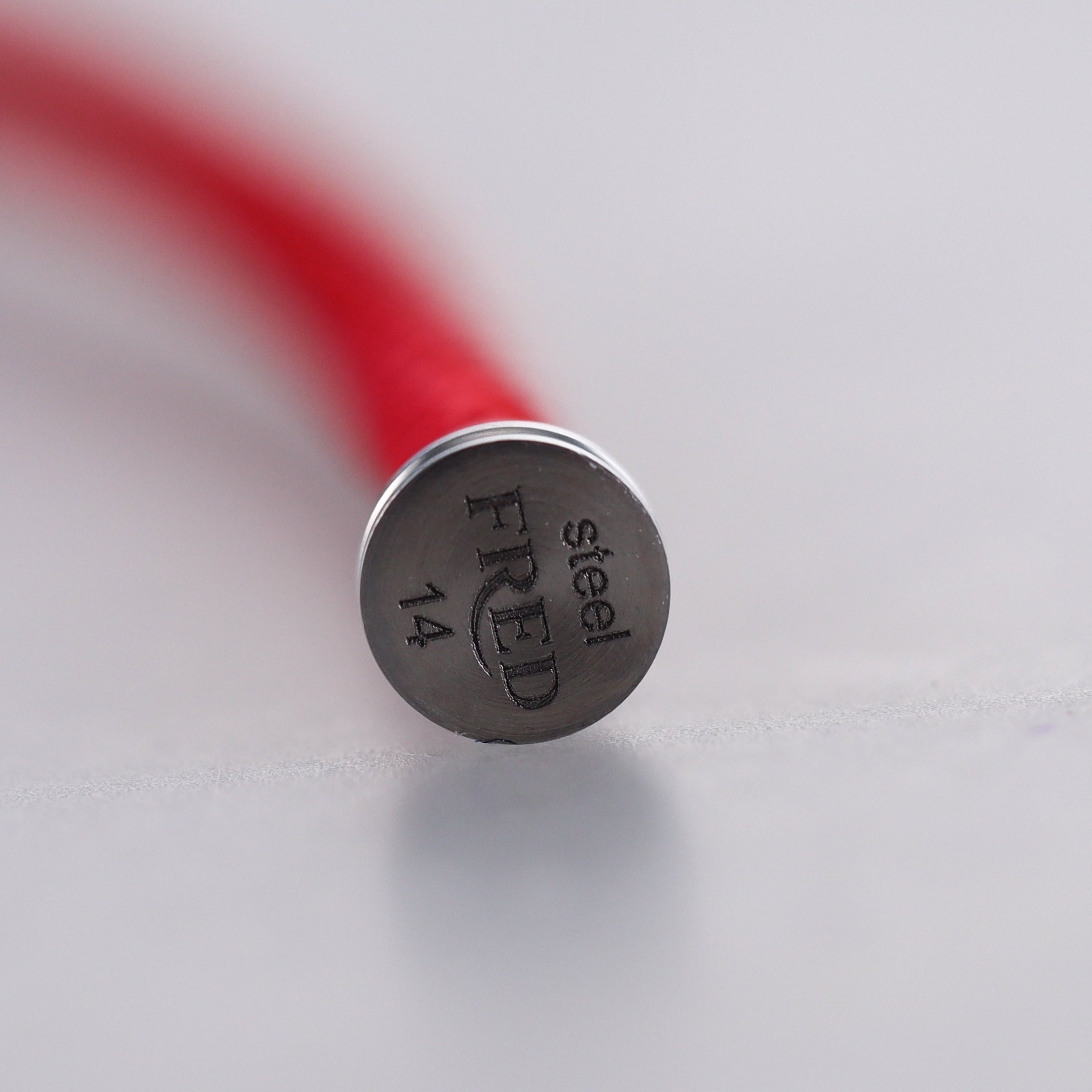 Fred Force 10 Bracelet Red Leather Cable Small