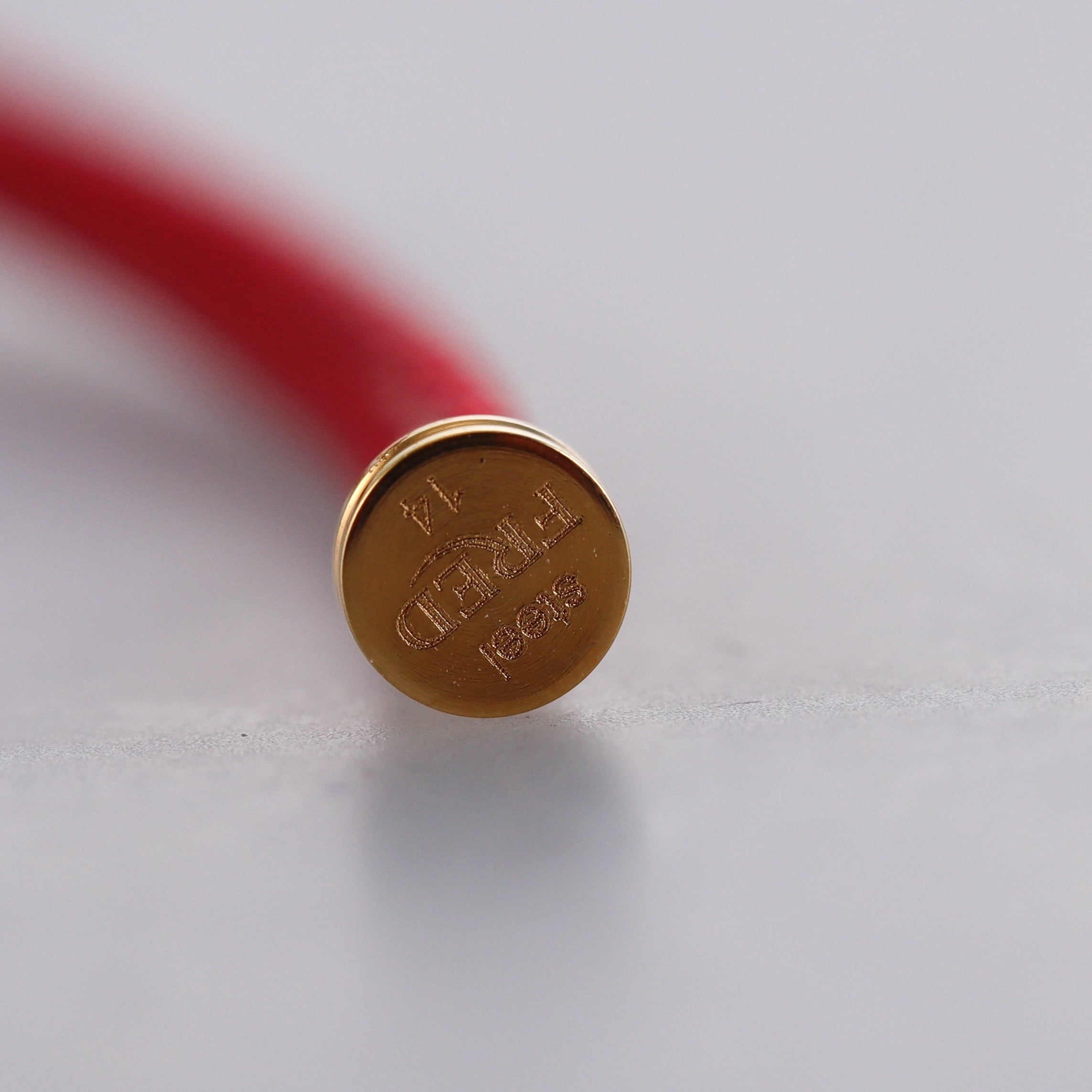 Fred Force 10 Bracelet Red Leather Cable Small