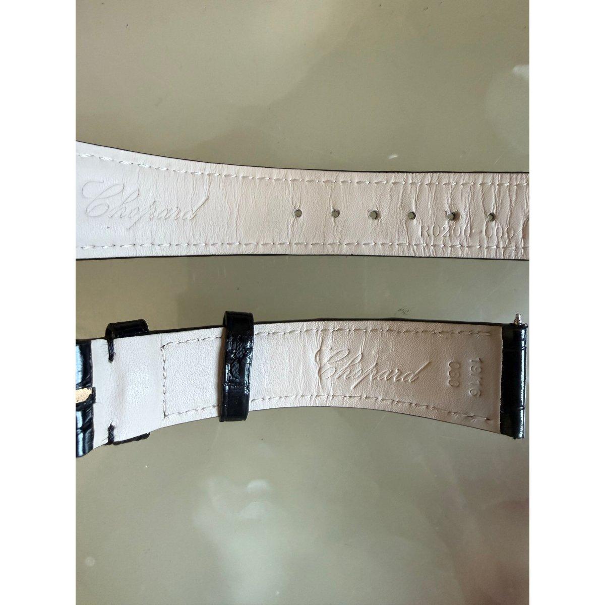 Authentic Chopard Black Alligator Shiny Watch Band Strap 19mm