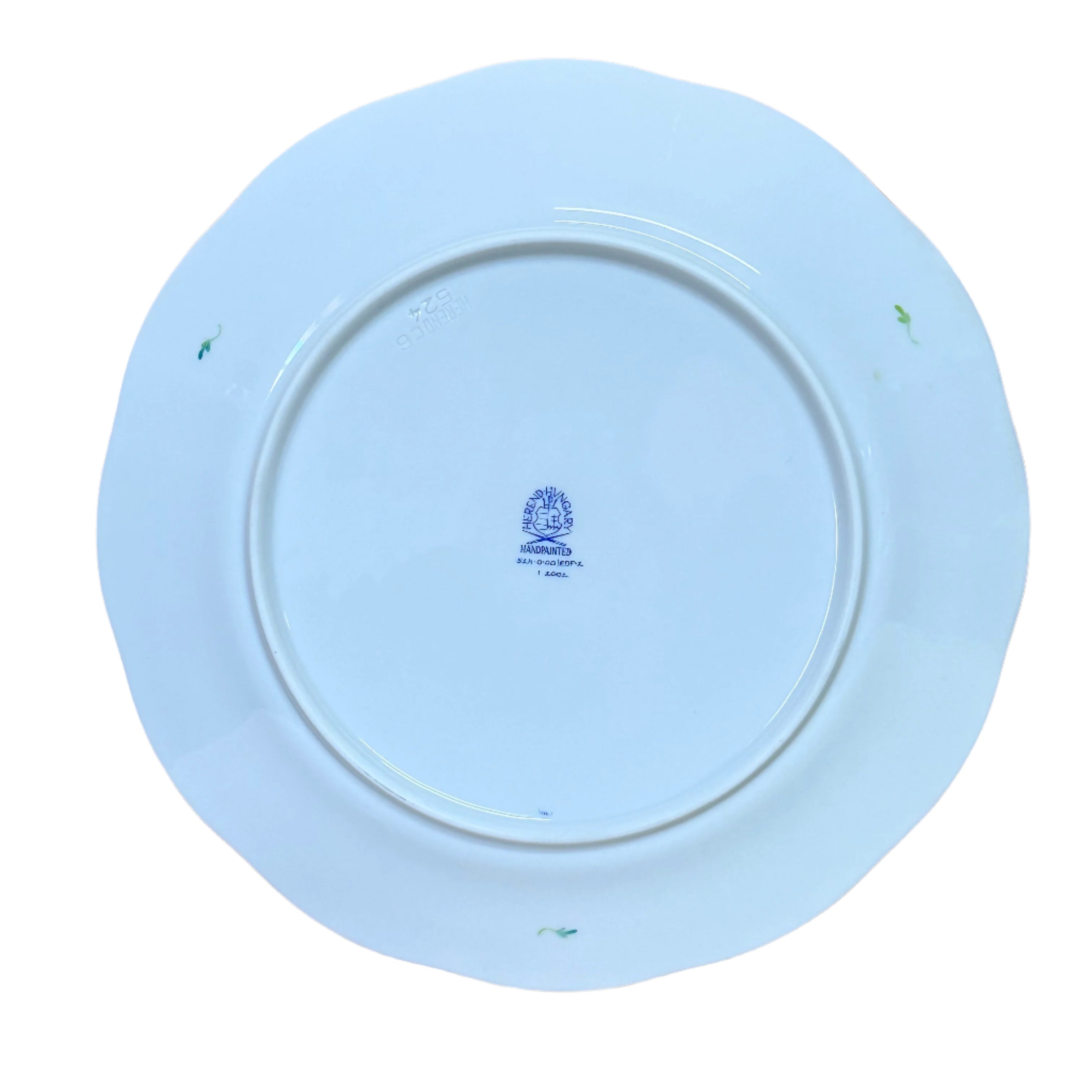 Set of 2 Herend Fruits Sketch Prune Porcelain Dinner Plate 524-0-00/EDF-2