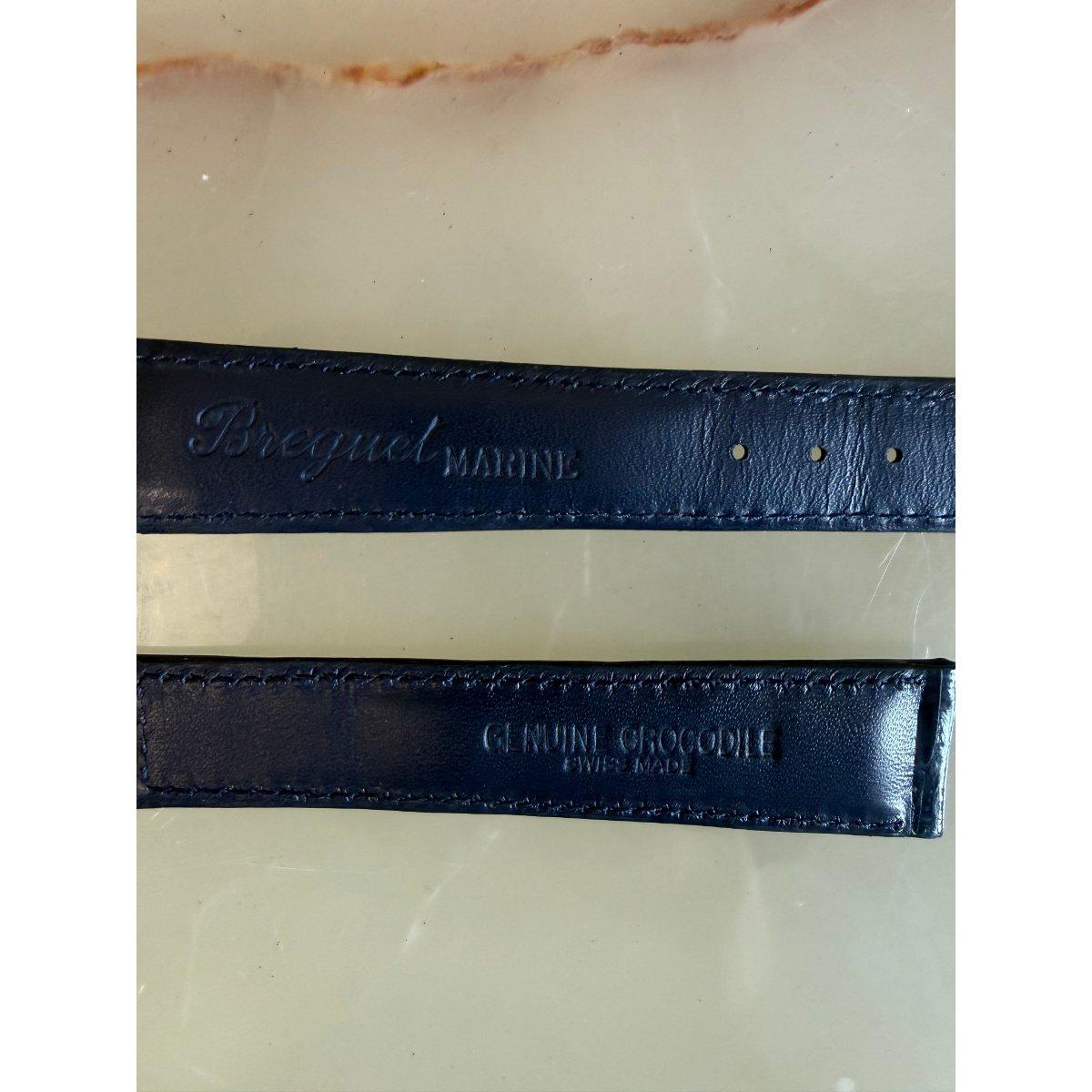 Authentic Breguet Reine De Naples Blue Alligator Watch Band Strap 19mm