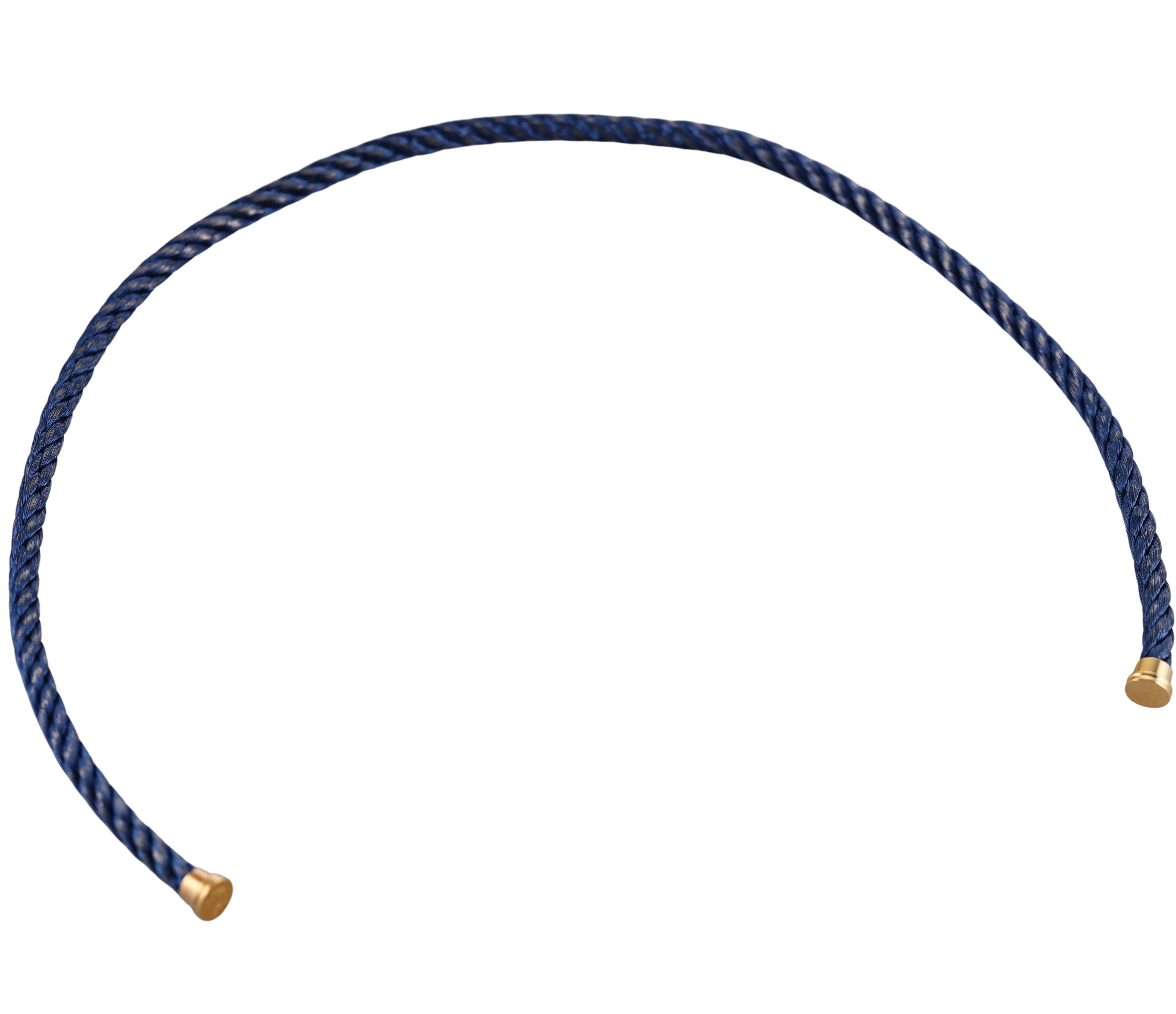 Fred Force 10 Bracelet Blue & Silver Double Cable Large QA-152