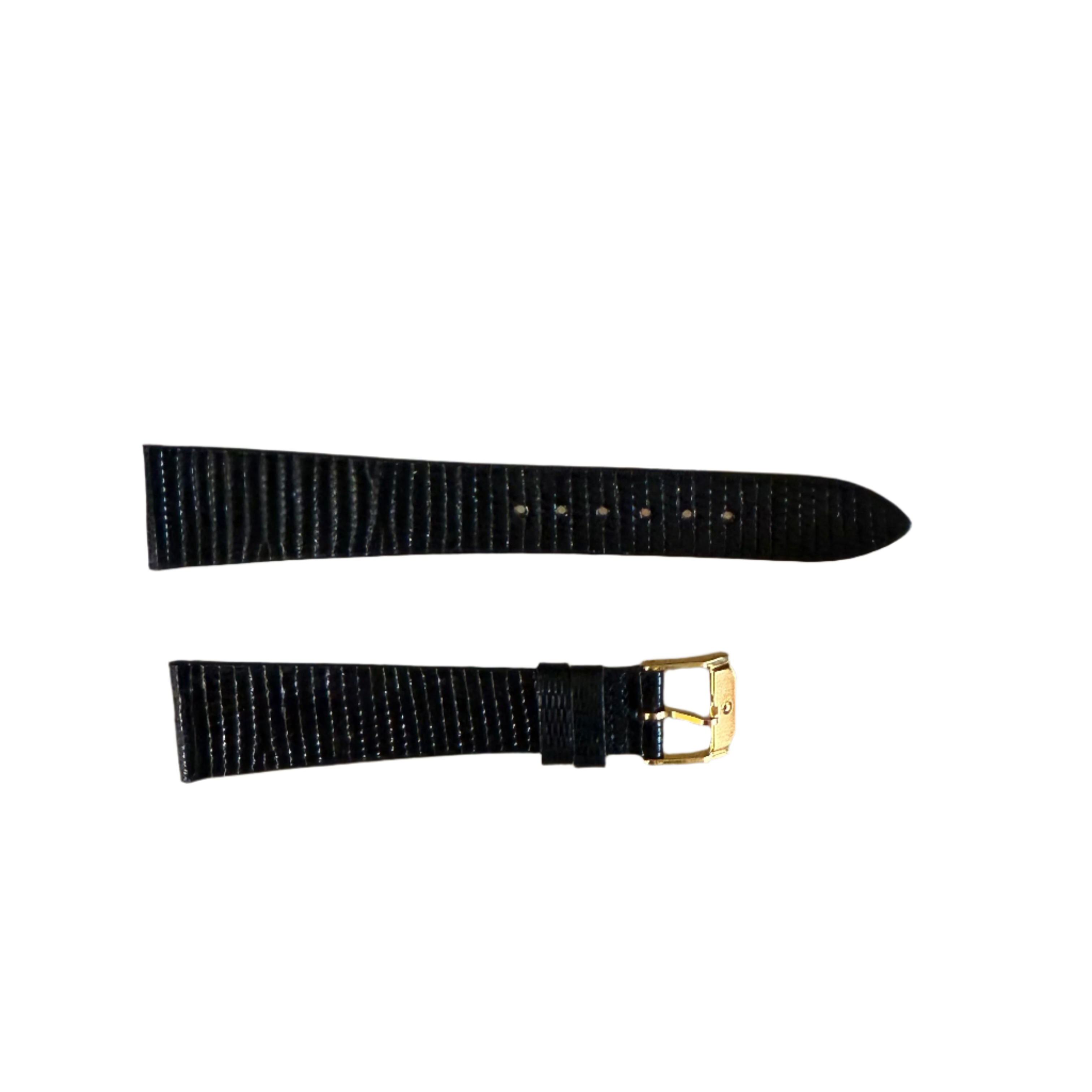 Authentic Movado Black Lizard Watch Strap Band 19mm with Buckle