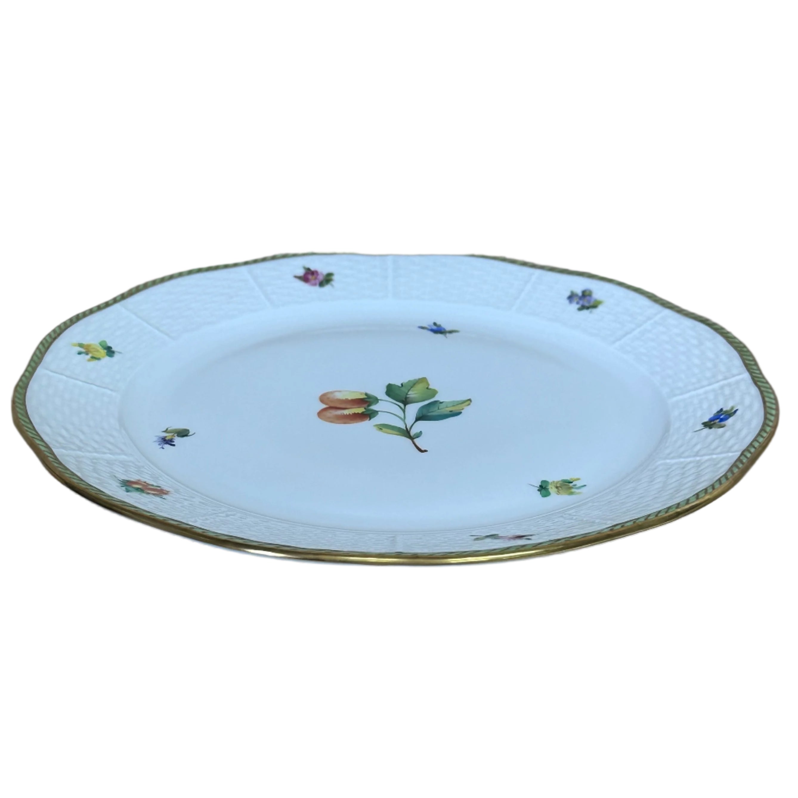 Set of 2 Herend Fruits Sketch Porcelain Dinner Plate 524-0-00/EDF-3