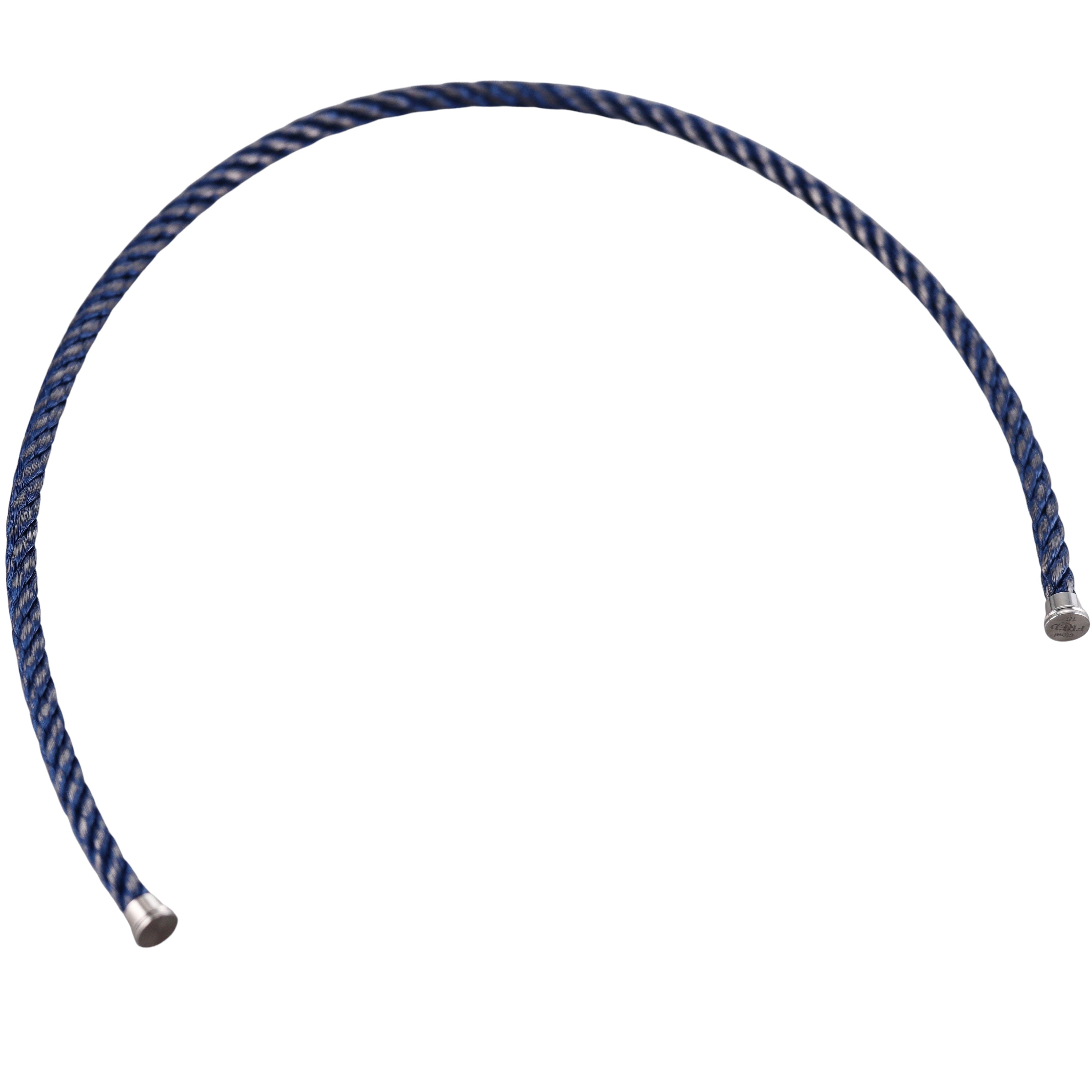 Fred Force 10 Bracelet Blue & Silver Double Cable Large QA-152