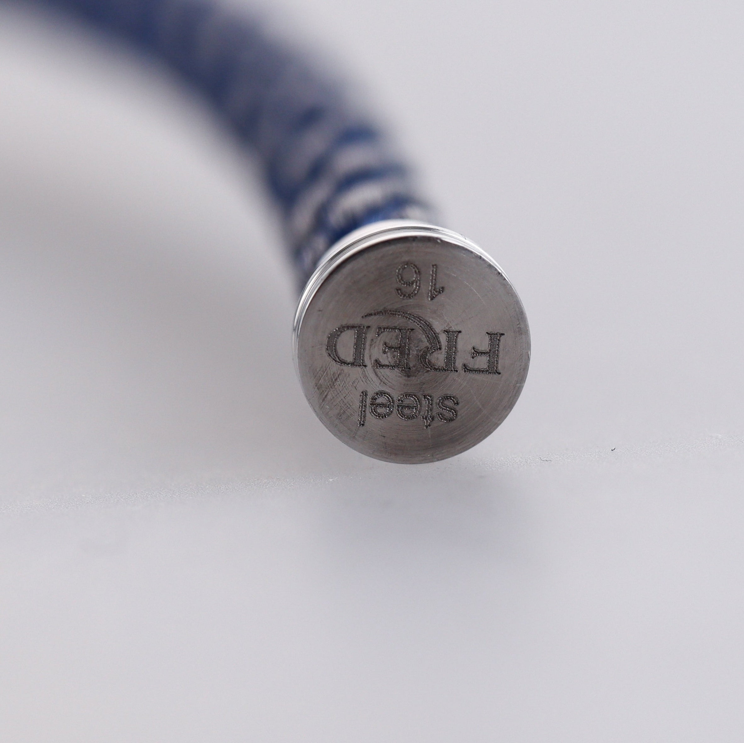 Fred Force 10 Bracelet Blue & Silver Double Cable Large QA-152