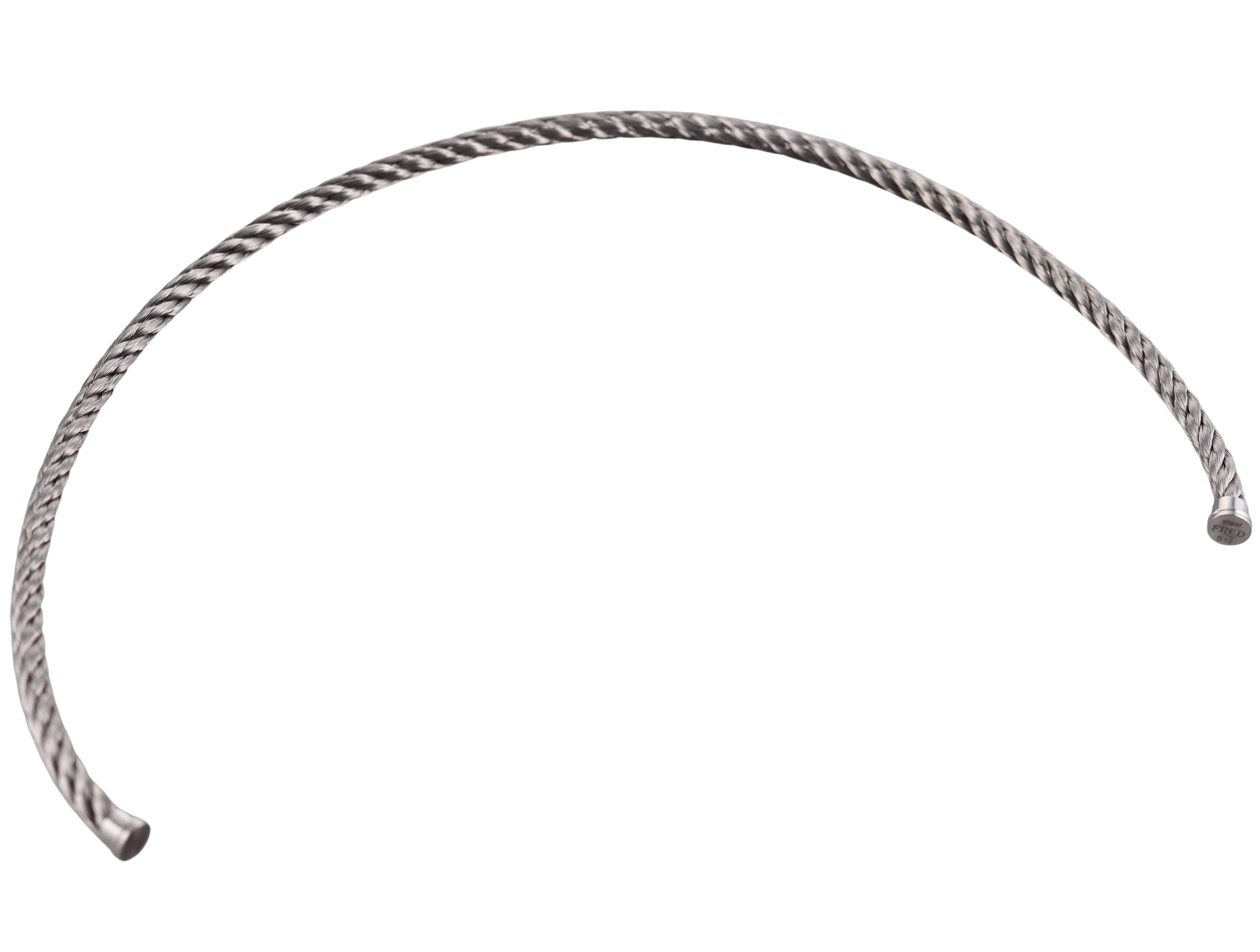 Fred Force 10 Bracelet Light Grey Double Cable Large QA-1718