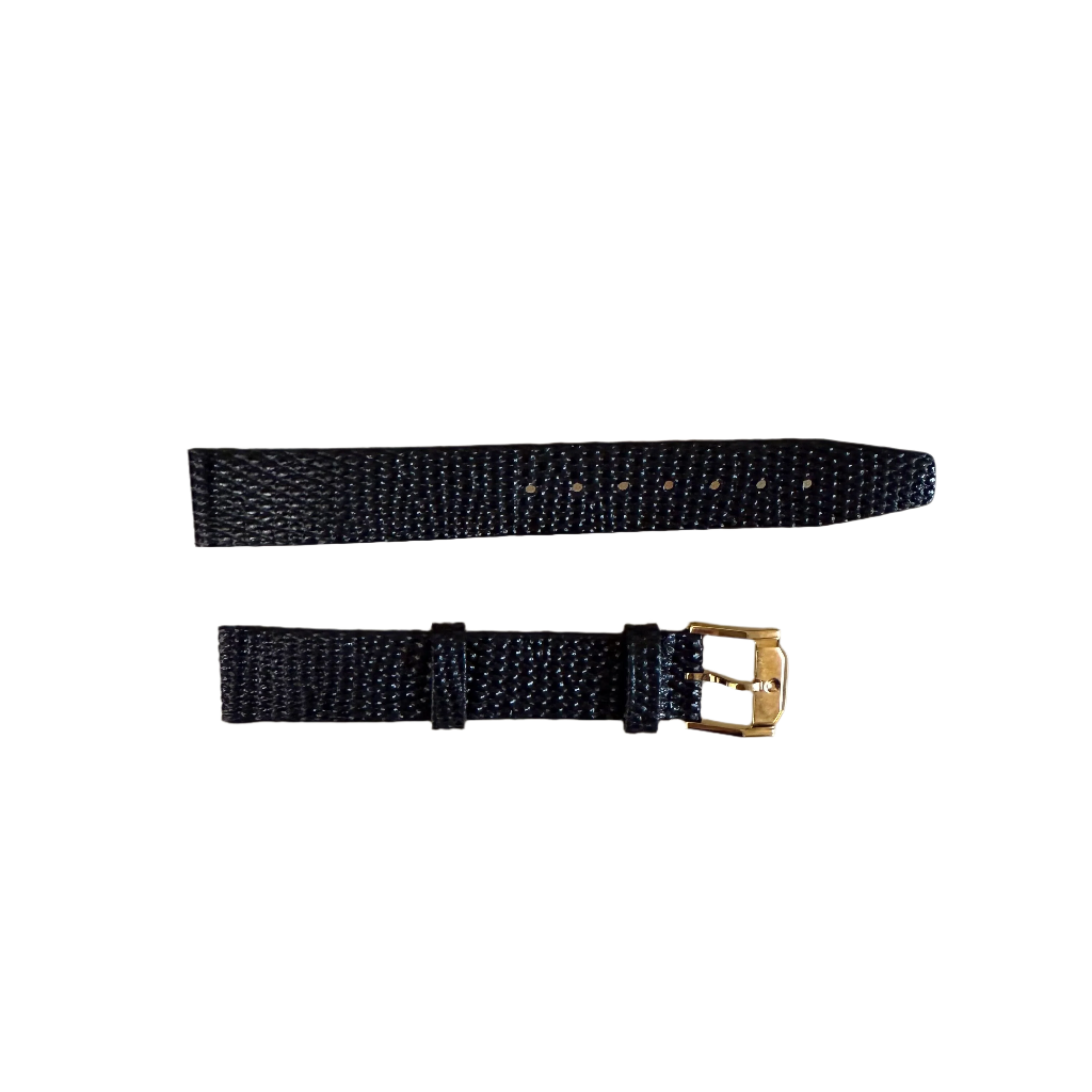 Authentic Movado Black Lizard Watch Strap Band 15mm with Buckle 1887