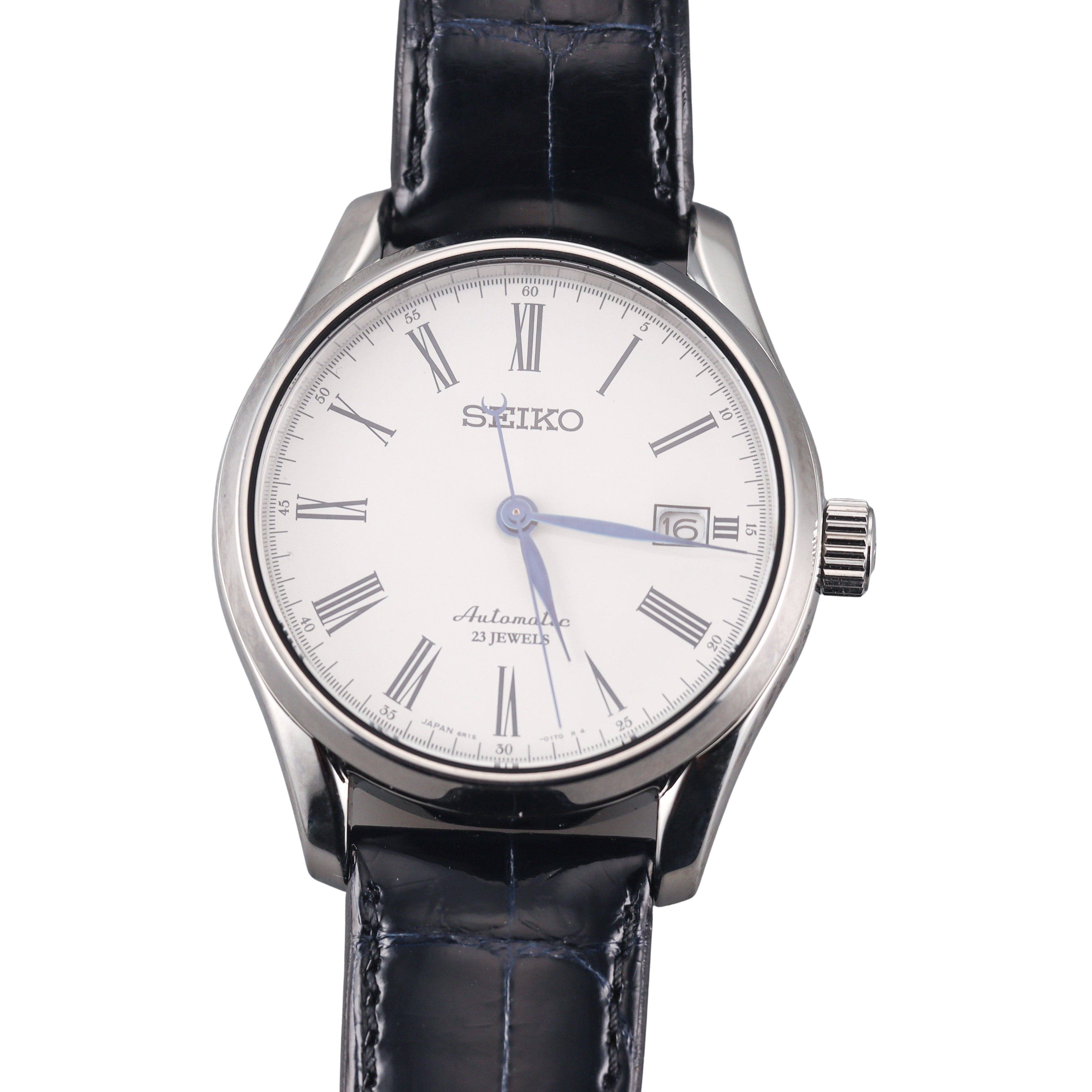 Seiko Presage Roman White Dial Automatic Men's Watch SARX019
