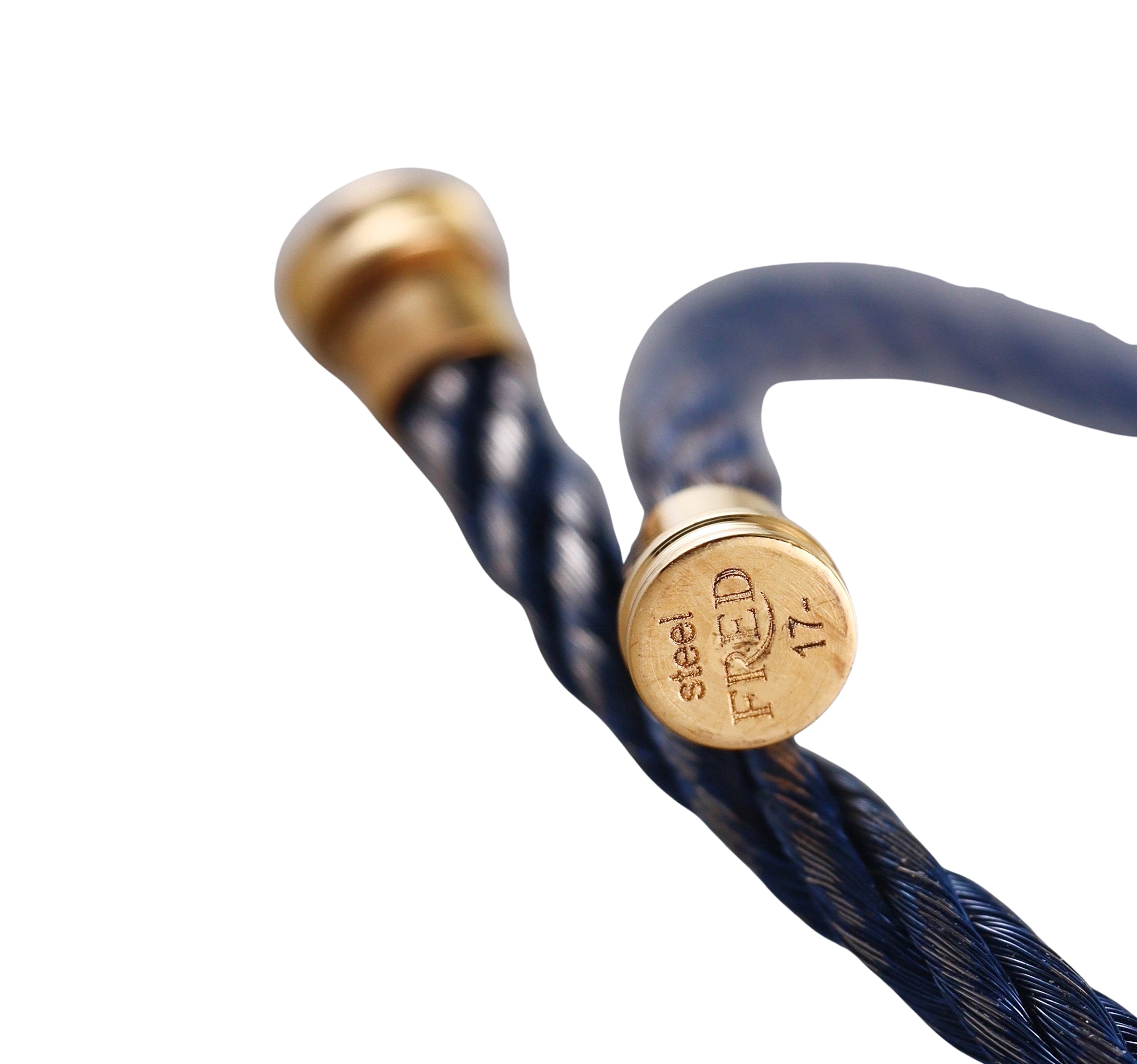 Fred Force 10 Bracelet Blue with Silver Cable Small QA-146