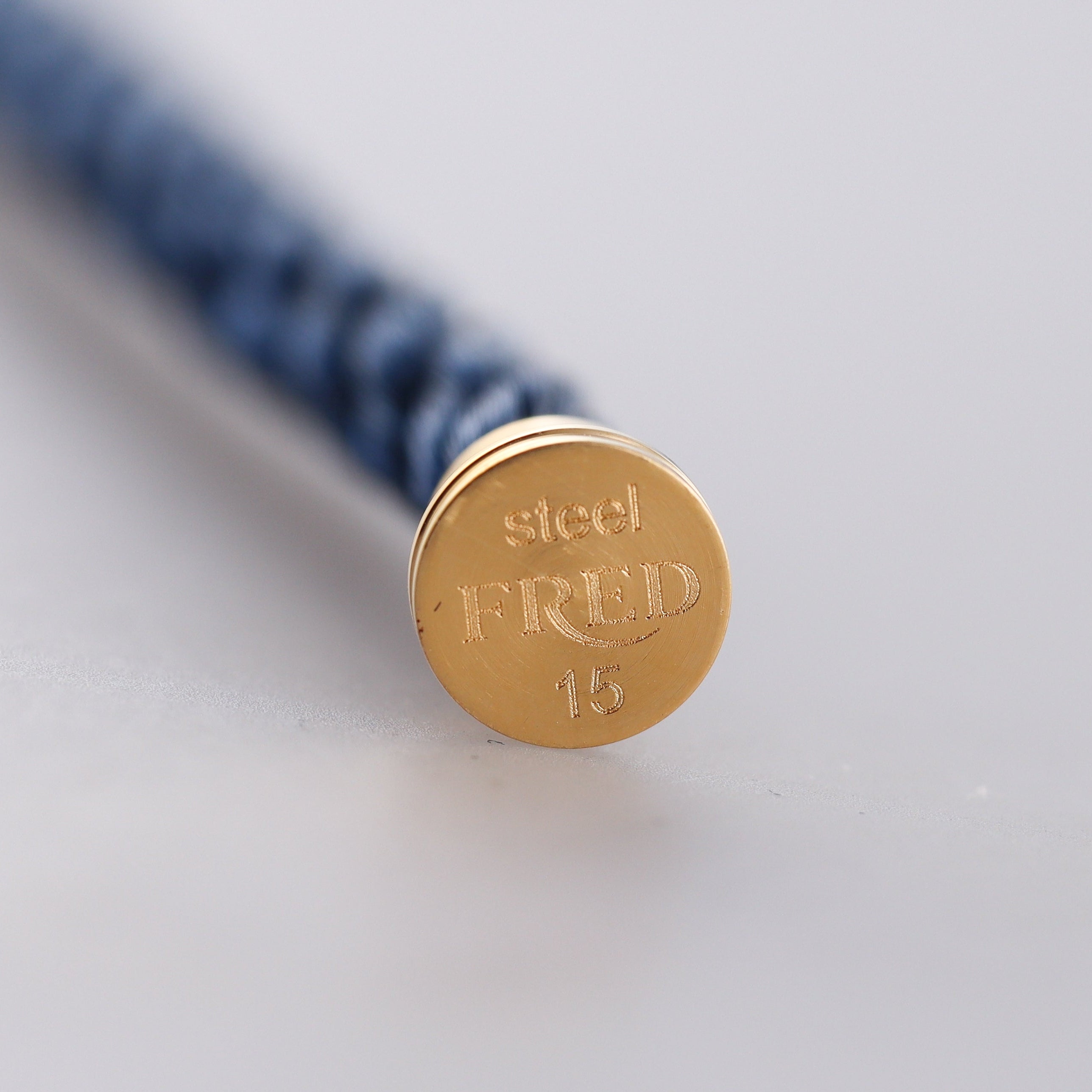 Fred Force 10 Bracelet Dark Blue Double Cable Large QA-147