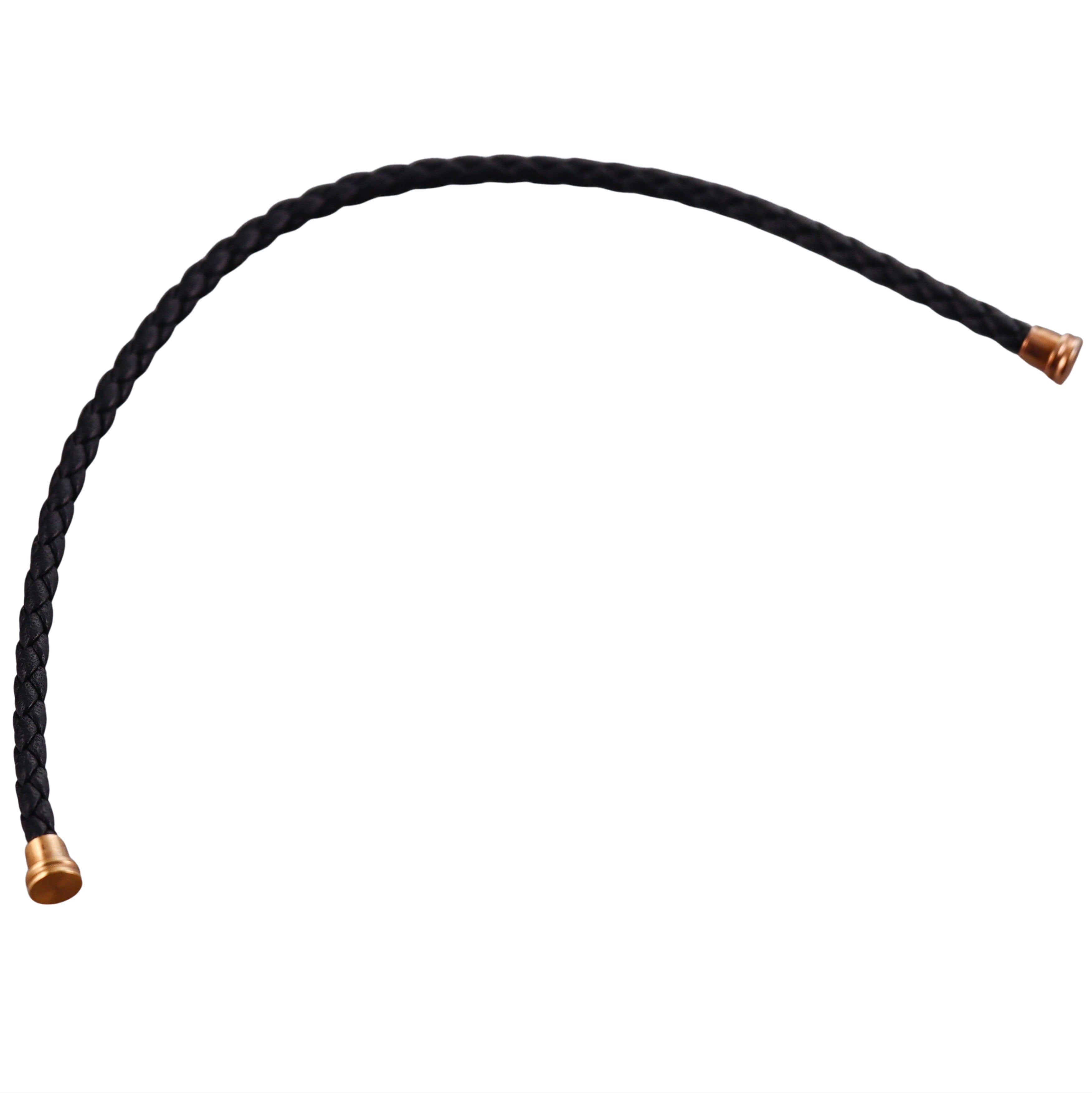 Fred Force 10 Bracelet Black Leather Cable Small QA-123