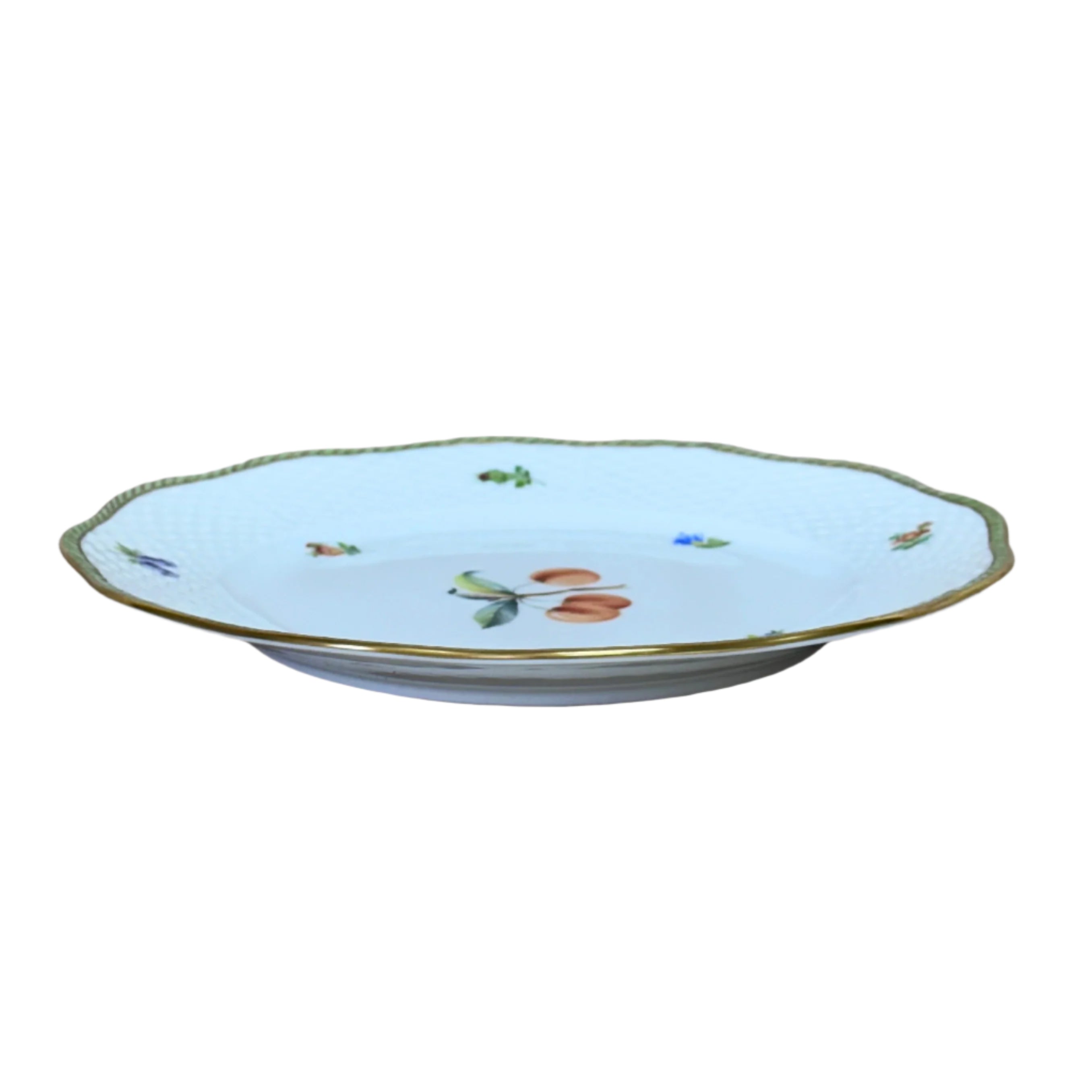 Herend Fruits Sketch Cherry Porcelain Salad Plate 519-0-00/EDF-1
