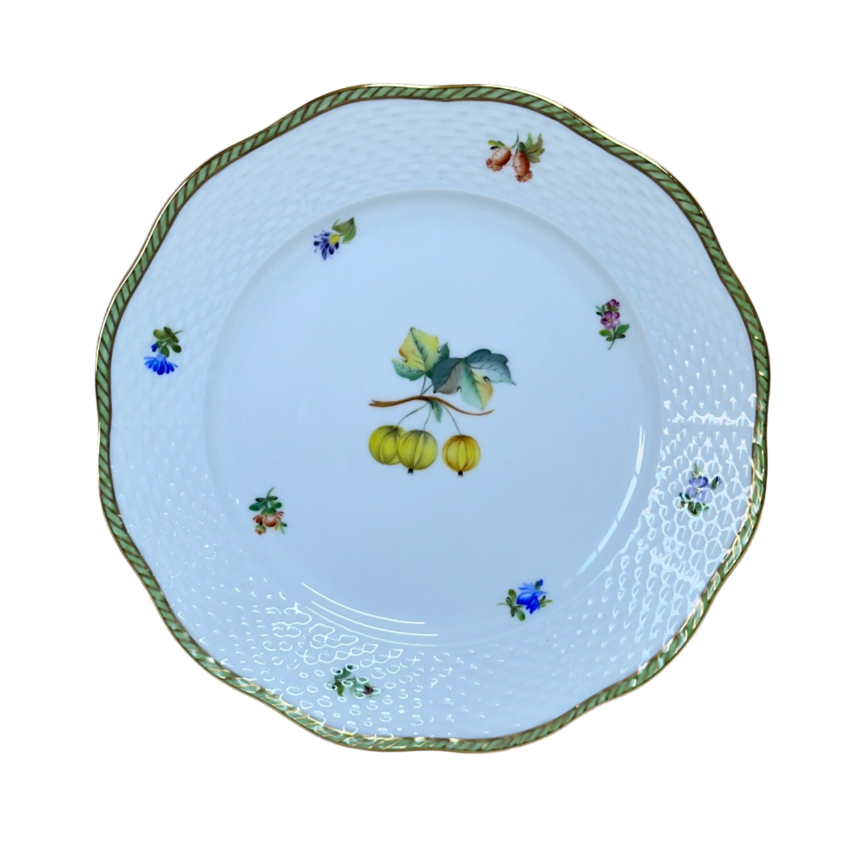 Herend Fruits Sketch Porcelain Salad Plate 519-0-00/EDF-4