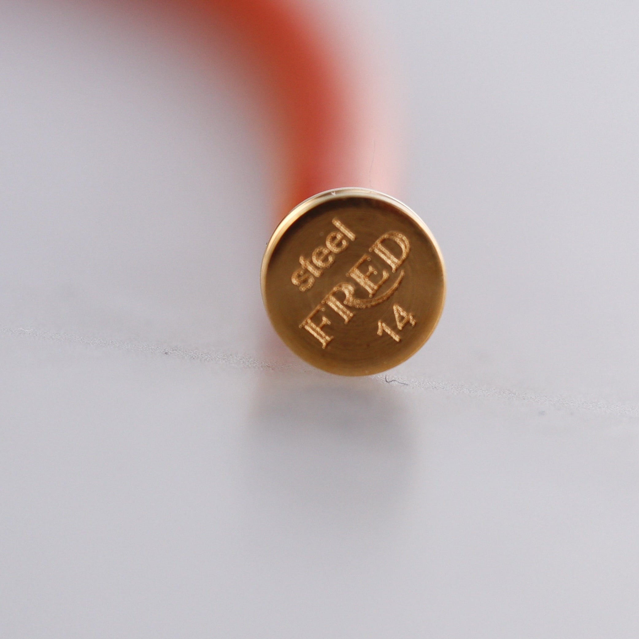 Fred Force 10 Bracelet Orange Leather Cable Small QA-118