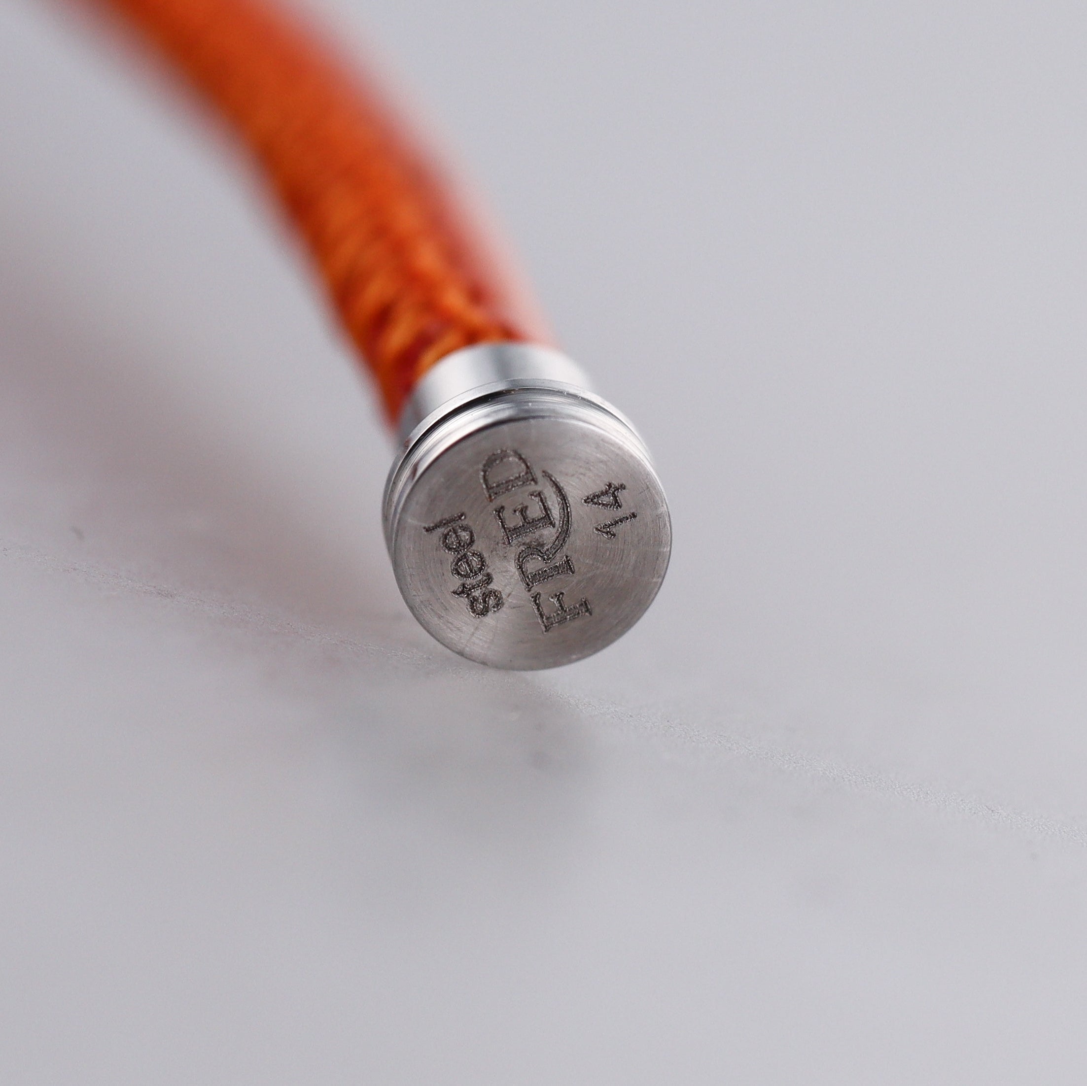 Fred Force 10 Bracelet Orange Leather Cable Small QA-118