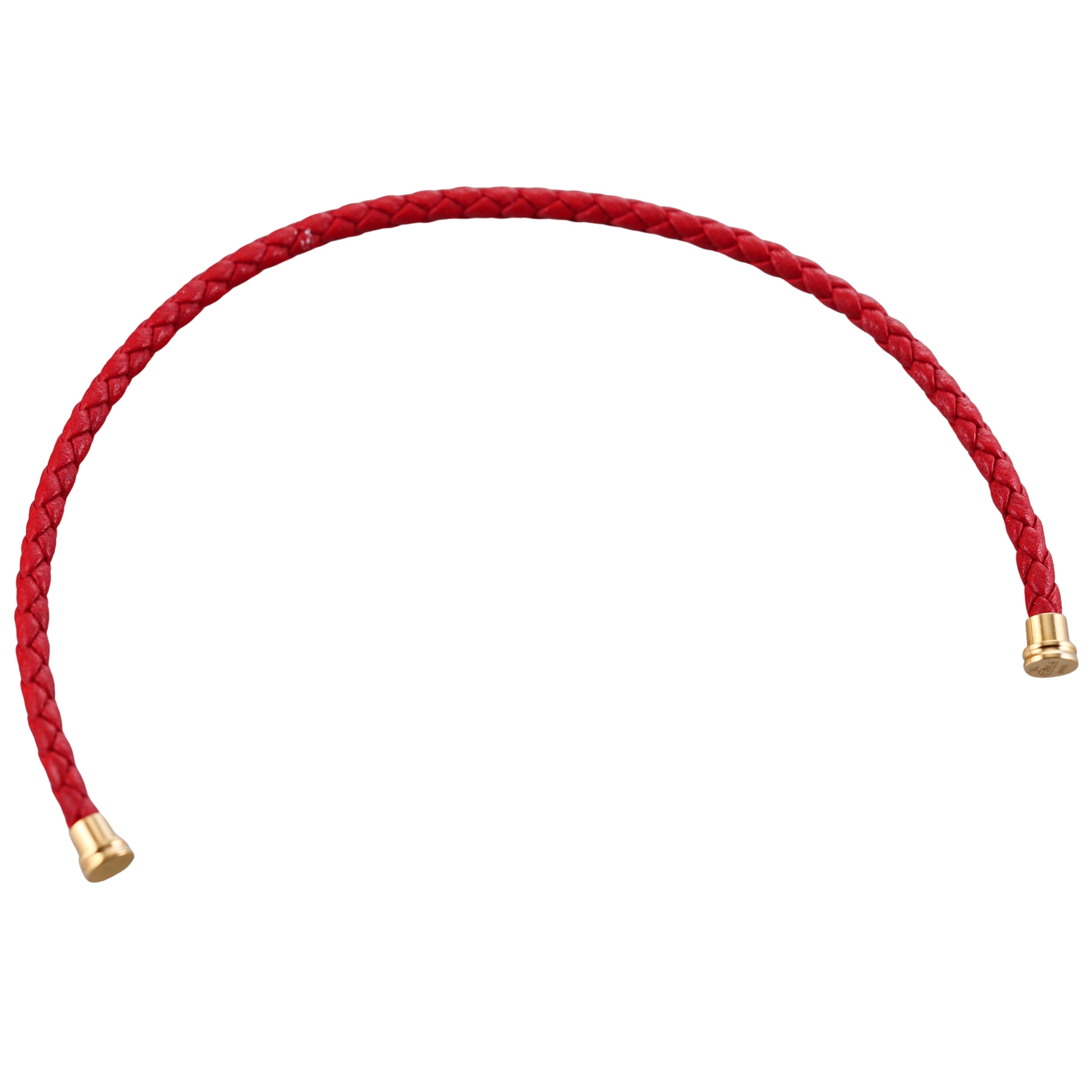 Fred Force 10 Bracelet Red Leather Cable Small Size QA-117