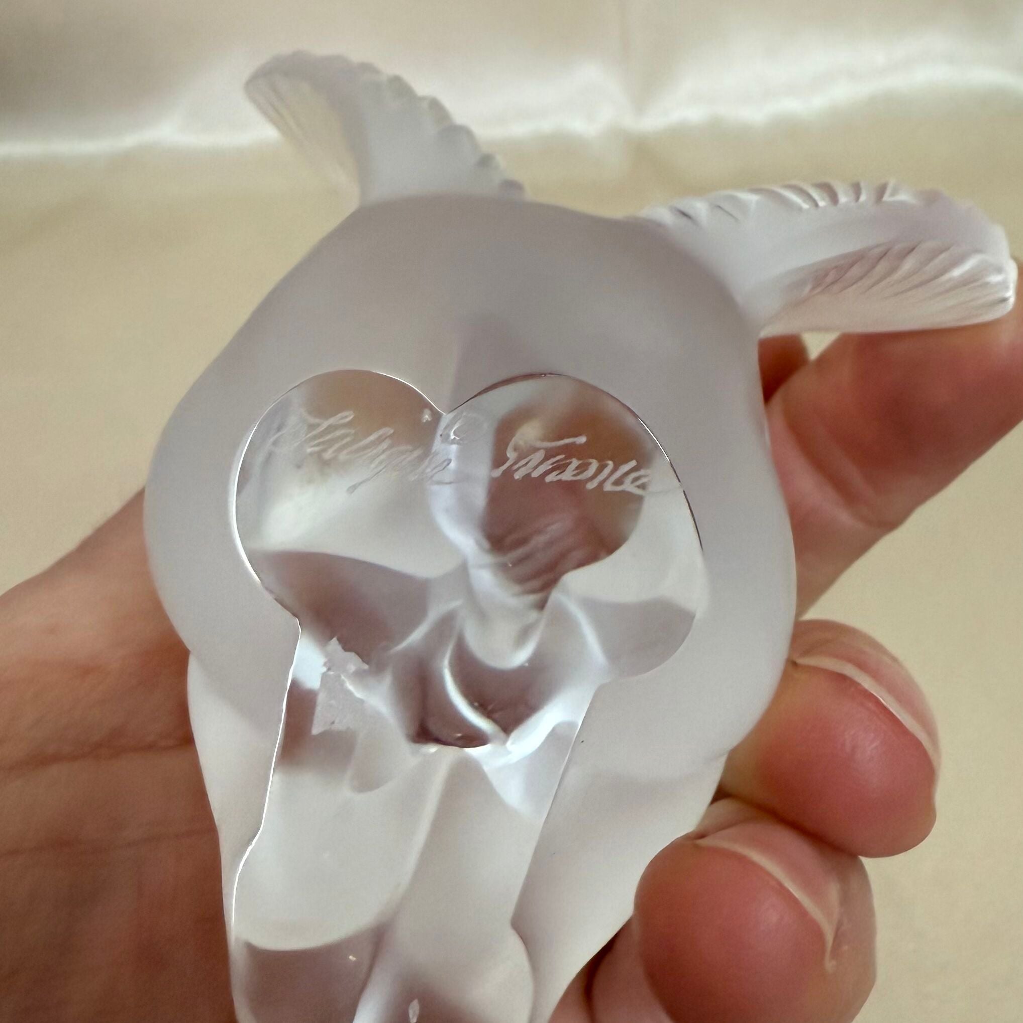 Lalique Crystal Clear Angel Figure 1212000