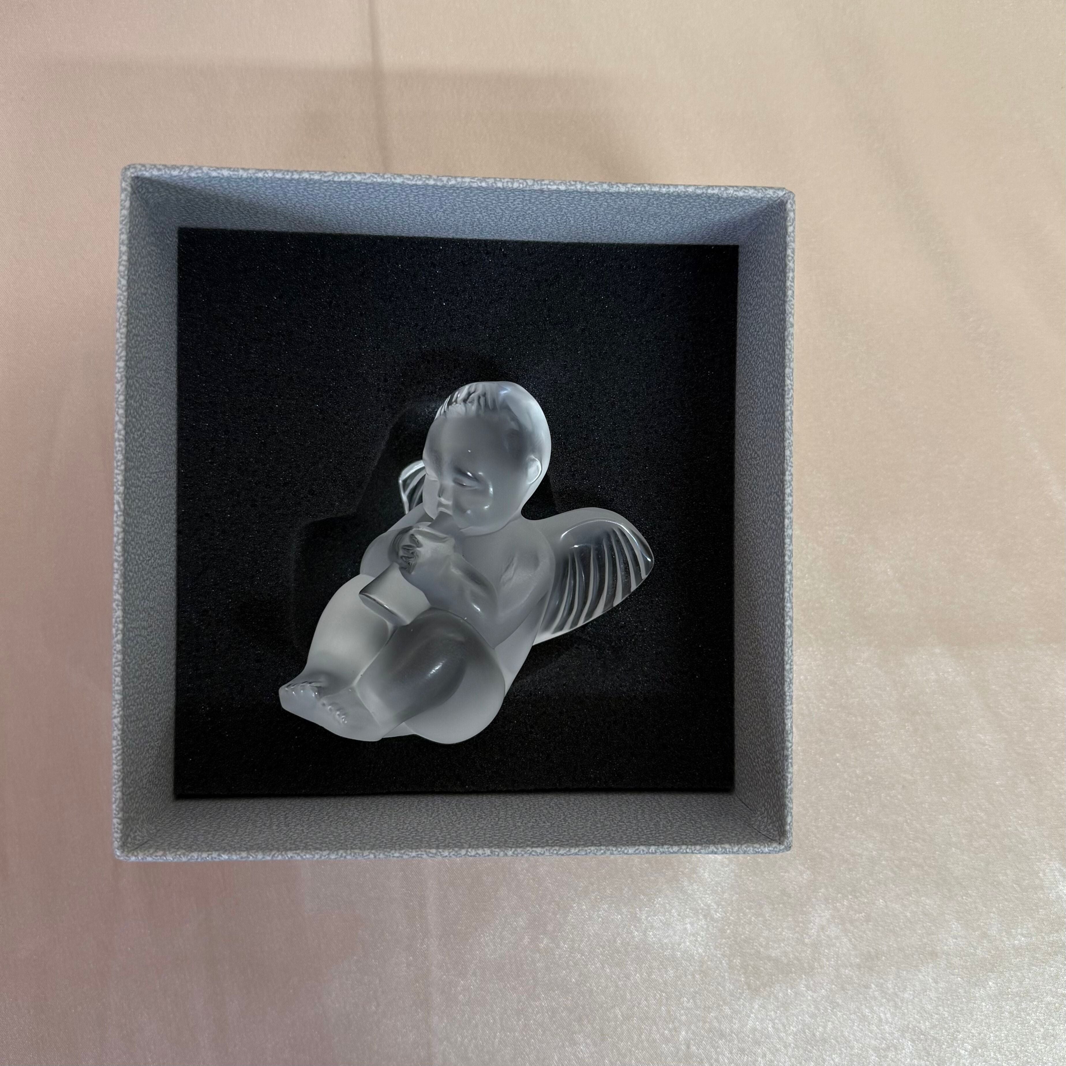 Lalique Crystal Clear Angel Figure 1212000